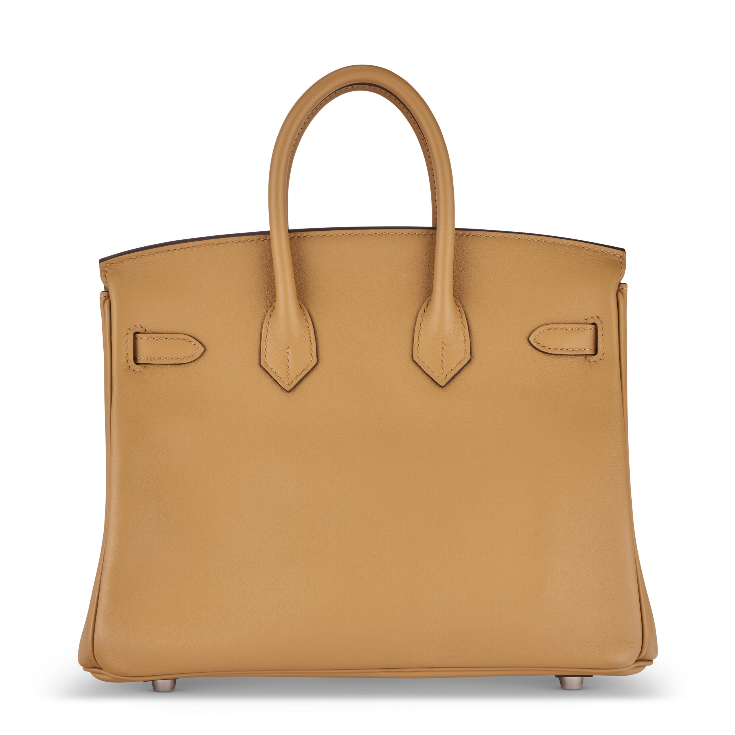 A LIMITED EDITION BISCUIT SWIFT LEATHER IN & OUT BIRKIN 25 WITH PALLADIUM HARDWARE 4 A LIMITED EDITION BISCUIT SWIFT LEATHER IN & OUT BIRKIN 25 WITH PALLADIUM HARDWARE - Image 4