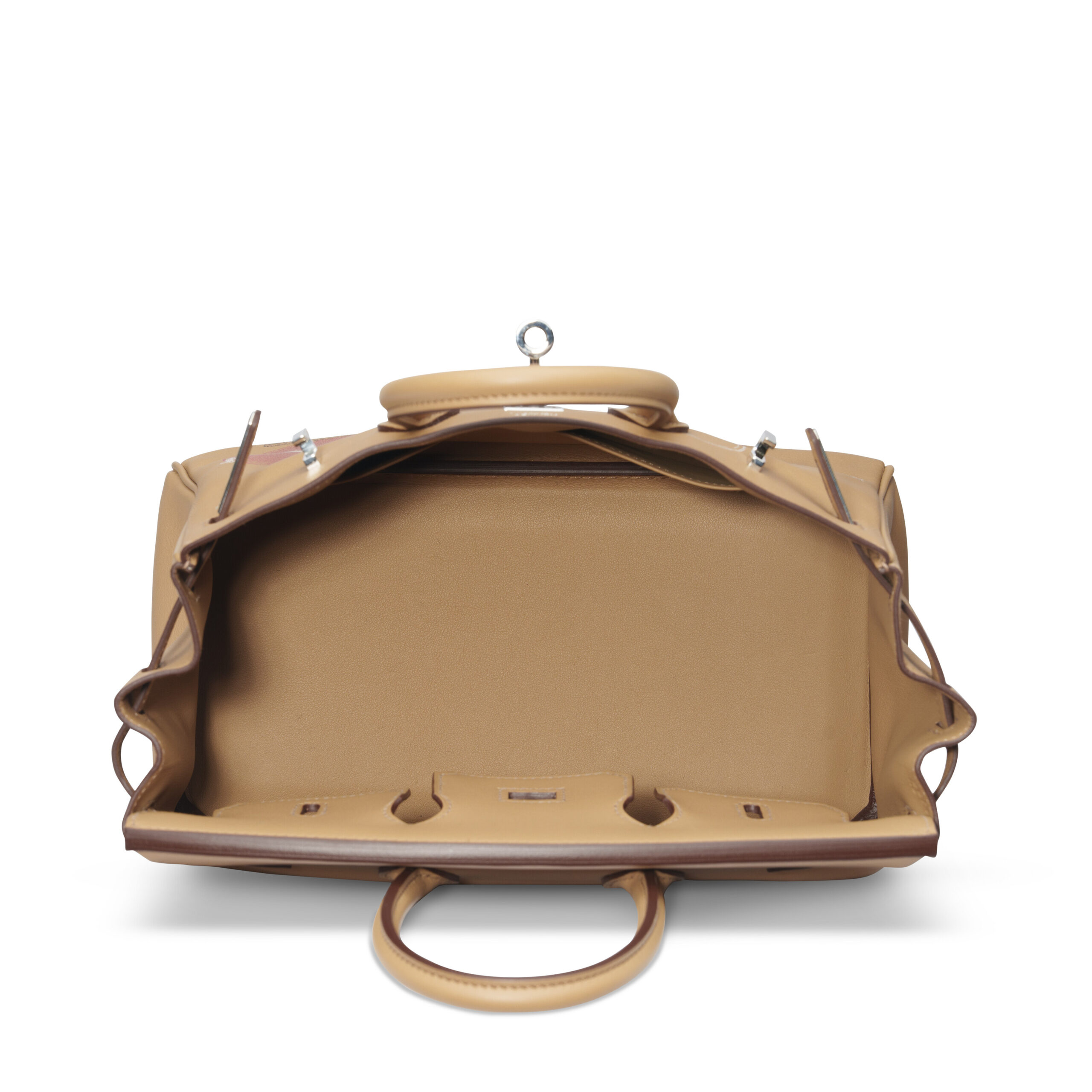 A LIMITED EDITION BISCUIT SWIFT LEATHER IN & OUT BIRKIN 25 WITH PALLADIUM HARDWARE 5 A LIMITED EDITION BISCUIT SWIFT LEATHER IN & OUT BIRKIN 25 WITH PALLADIUM HARDWARE - Image 5