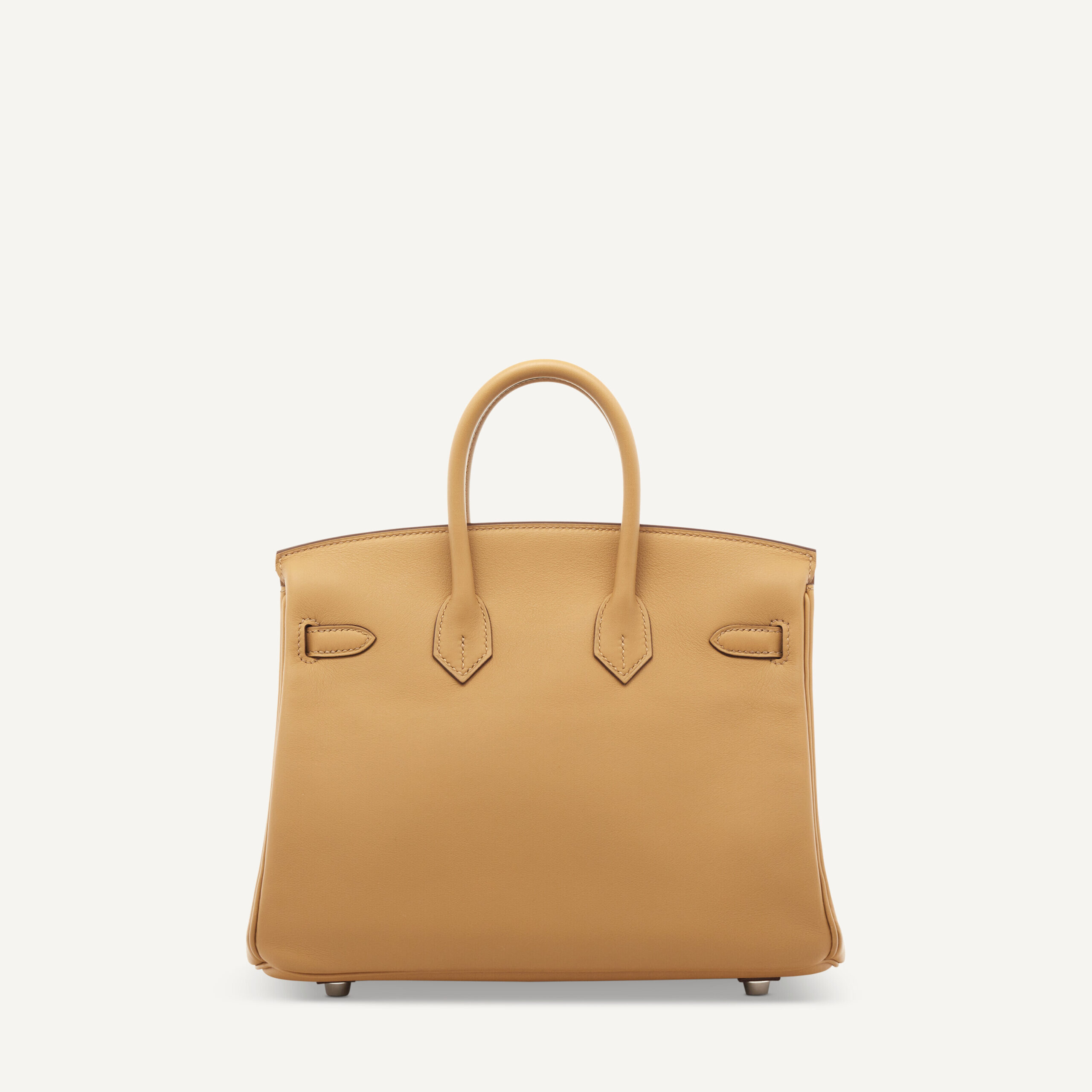 A LIMITED EDITION BISCUIT SWIFT LEATHER IN & OUT BIRKIN 25 WITH PALLADIUM HARDWARE 6 A LIMITED EDITION BISCUIT SWIFT LEATHER IN & OUT BIRKIN 25 WITH PALLADIUM HARDWARE - Image 6