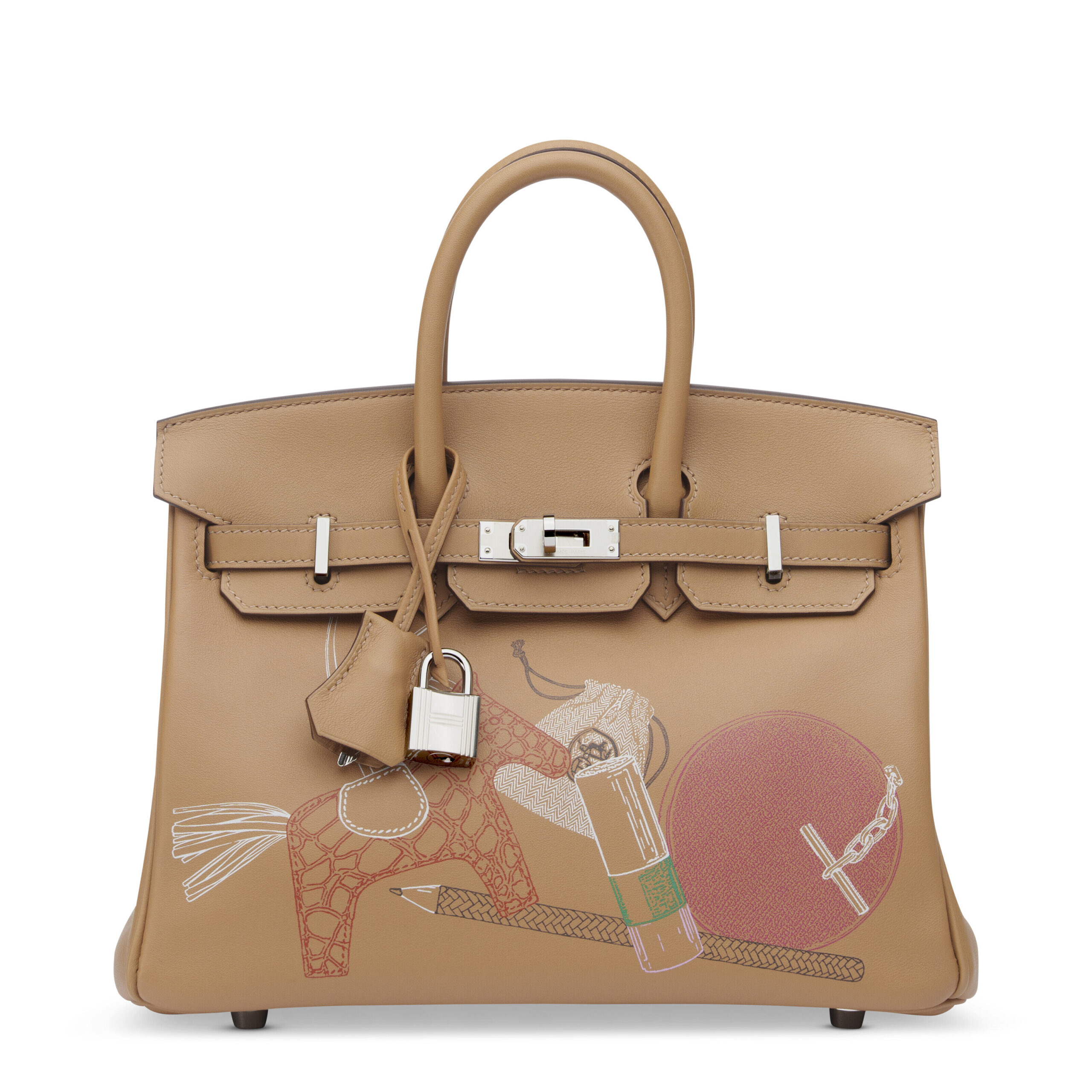 A LIMITED EDITION BISCUIT SWIFT LEATHER IN & OUT BIRKIN 25 WITH PALLADIUM HARDWARE 1 A LIMITED EDITION BISCUIT SWIFT LEATHER IN & OUT BIRKIN 25 WITH PALLADIUM HARDWARE (5)