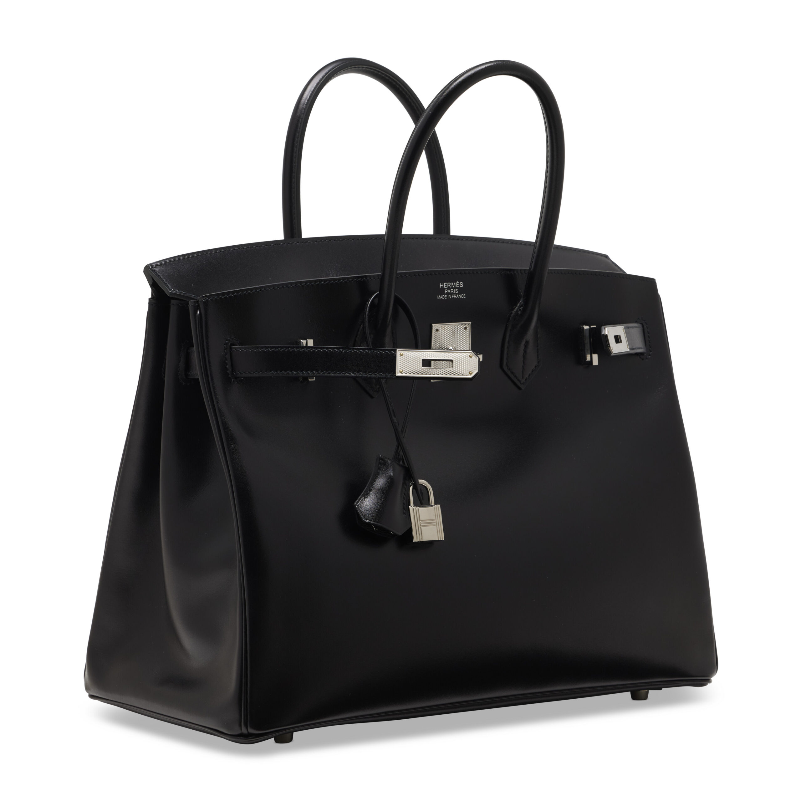 A LIMITED EDITION BLACK CALF BOX LEATHER BIRKIN 35 WITH GUILLOCHÉ PALLADIUM HARDWARE 5 A LIMITED EDITION BLACK CALF BOX LEATHER BIRKIN 35 WITH GUILLOCHÉ PALLADIUM HARDWARE - Image 5