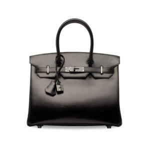 A LIMITED EDITION BLACK CALF BOX LEATHER SO BLACK BIRKIN 30 WITH BLACK HARDWARE (4)