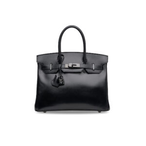 A LIMITED EDITION BLACK CALF BOX LEATHER SO BLACK BIRKIN 30 WITH BLACK PVD HARDWARE (2)