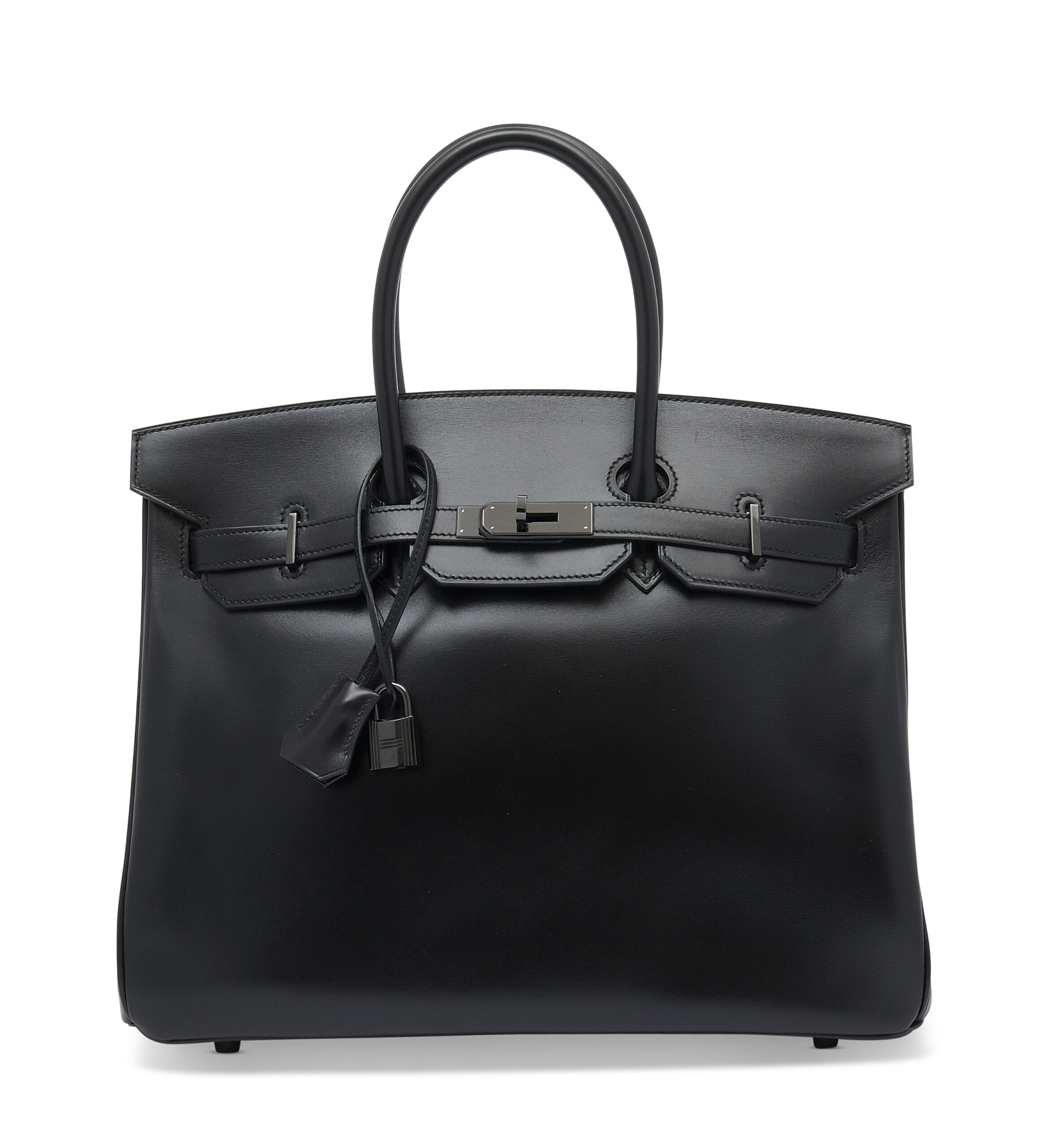 A LIMITED EDITION BLACK CALF BOX LEATHER SO BLACK BIRKIN 35 WITH BLACK PVD HARDWARE 1 A LIMITED EDITION BLACK CALF BOX LEATHER SO BLACK BIRKIN 35 WITH BLACK PVD HARDWARE