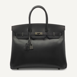 A LIMITED EDITION BLACK CALF BOX LEATHER SO BLACK BIRKIN 35 WITH BLACK PVD HARDWARE (1)