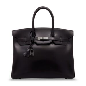 A LIMITED EDITION BLACK CALF BOX LEATHER SO BLACK BIRKIN 35 WITH BLACK PVD HARDWARE (3)