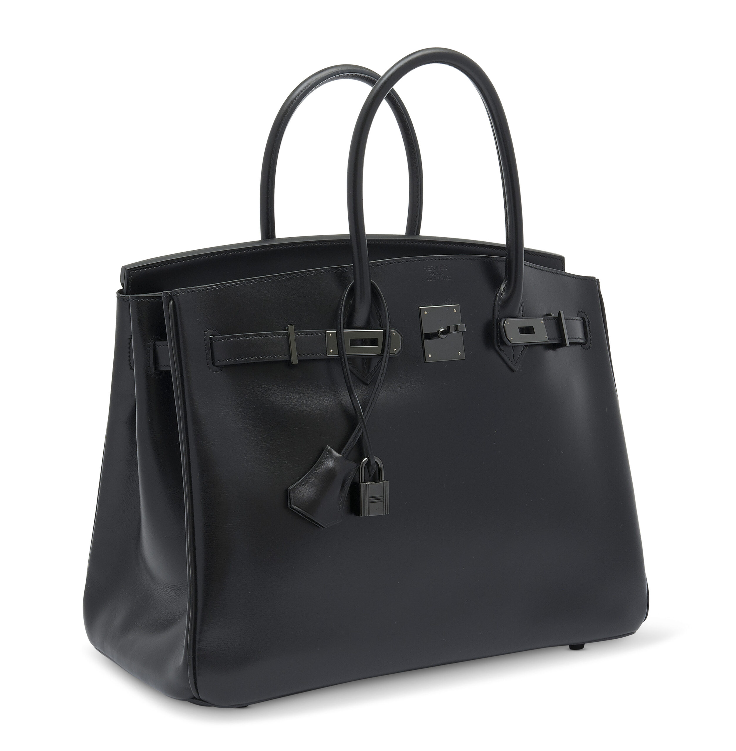 A LIMITED EDITION BLACK CALF BOX LEATHER SO BLACK BIRKIN 35 WITH BLACK PVD HARDWARE 5 A LIMITED EDITION BLACK CALF BOX LEATHER SO BLACK BIRKIN 35 WITH BLACK PVD HARDWARE - Image 5