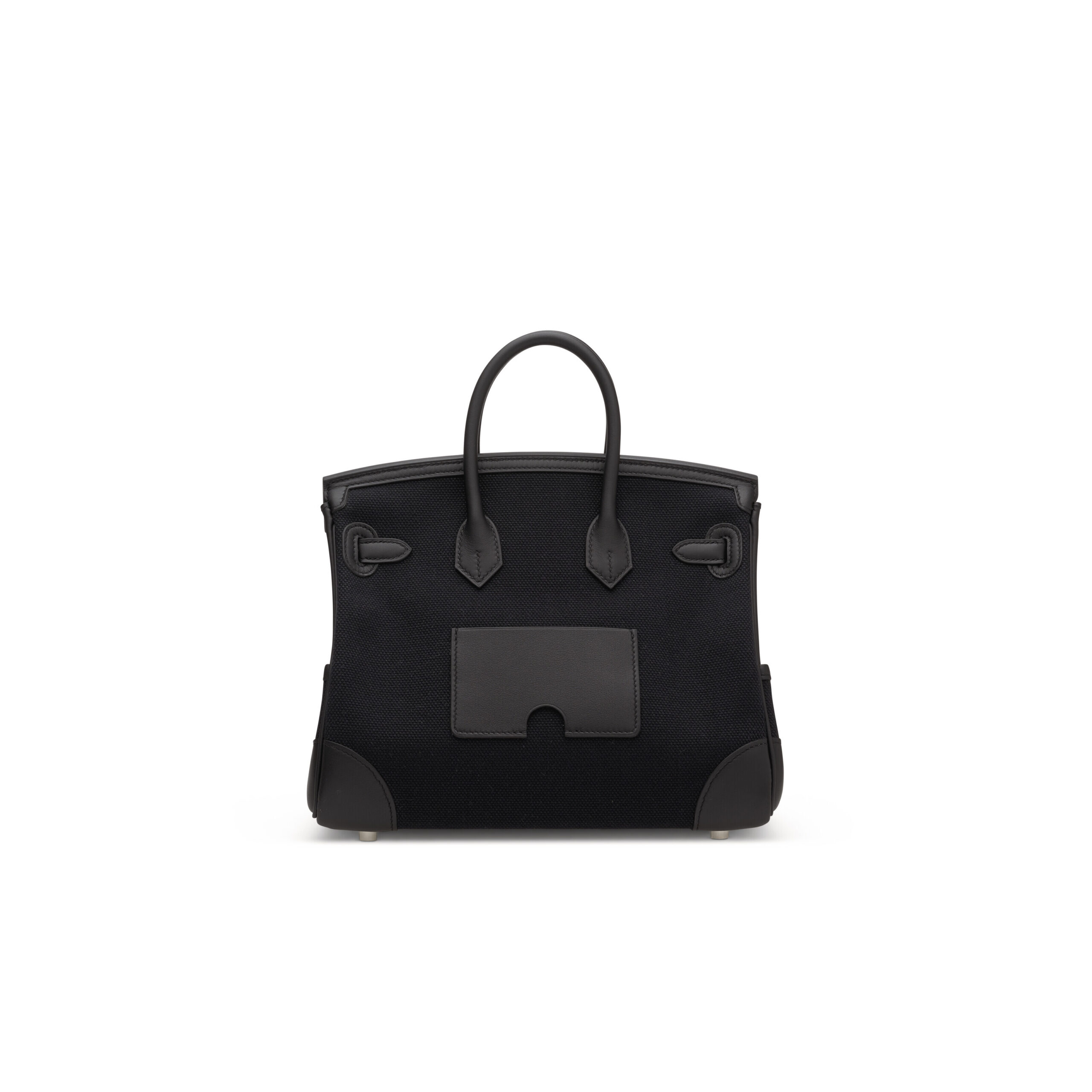 A LIMITED EDITION BLACK CANVAS & SWIFT LEATHER CARGO BIRKIN 25 WITH PALLADIUM HARDWARE 3 A LIMITED EDITION BLACK CANVAS & SWIFT LEATHER CARGO BIRKIN 25 WITH PALLADIUM HARDWARE - Image 3