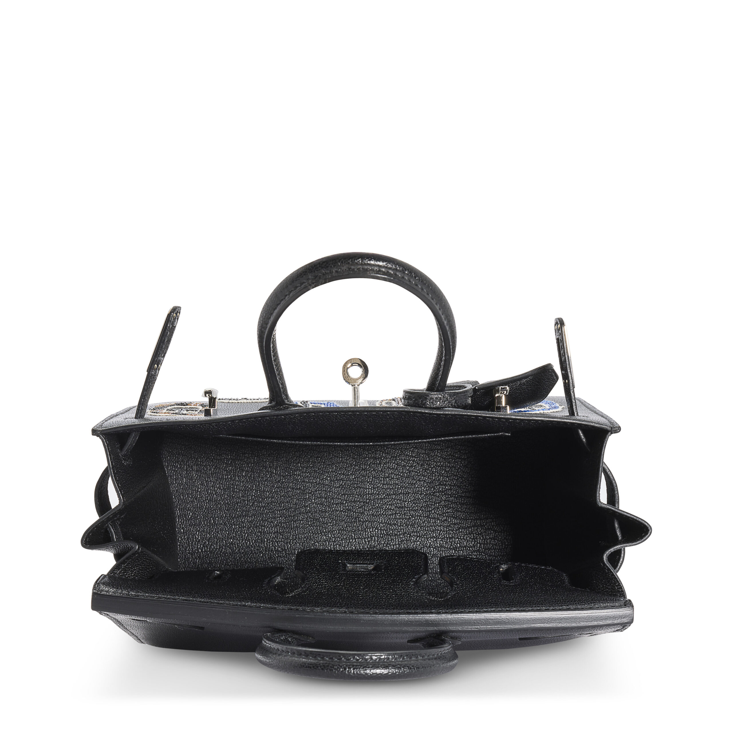 A LIMITED EDITION BLACK CHÈVRE LEATHER BOUCLERIE MODERNE CASAQUE SELLIER BIRKIN 20 WITH PALLADIUM HARDWARE 5 A LIMITED EDITION BLACK CHÈVRE LEATHER BOUCLERIE MODERNE CASAQUE SELLIER BIRKIN 20 WITH PALLADIUM HARDWARE - Image 5