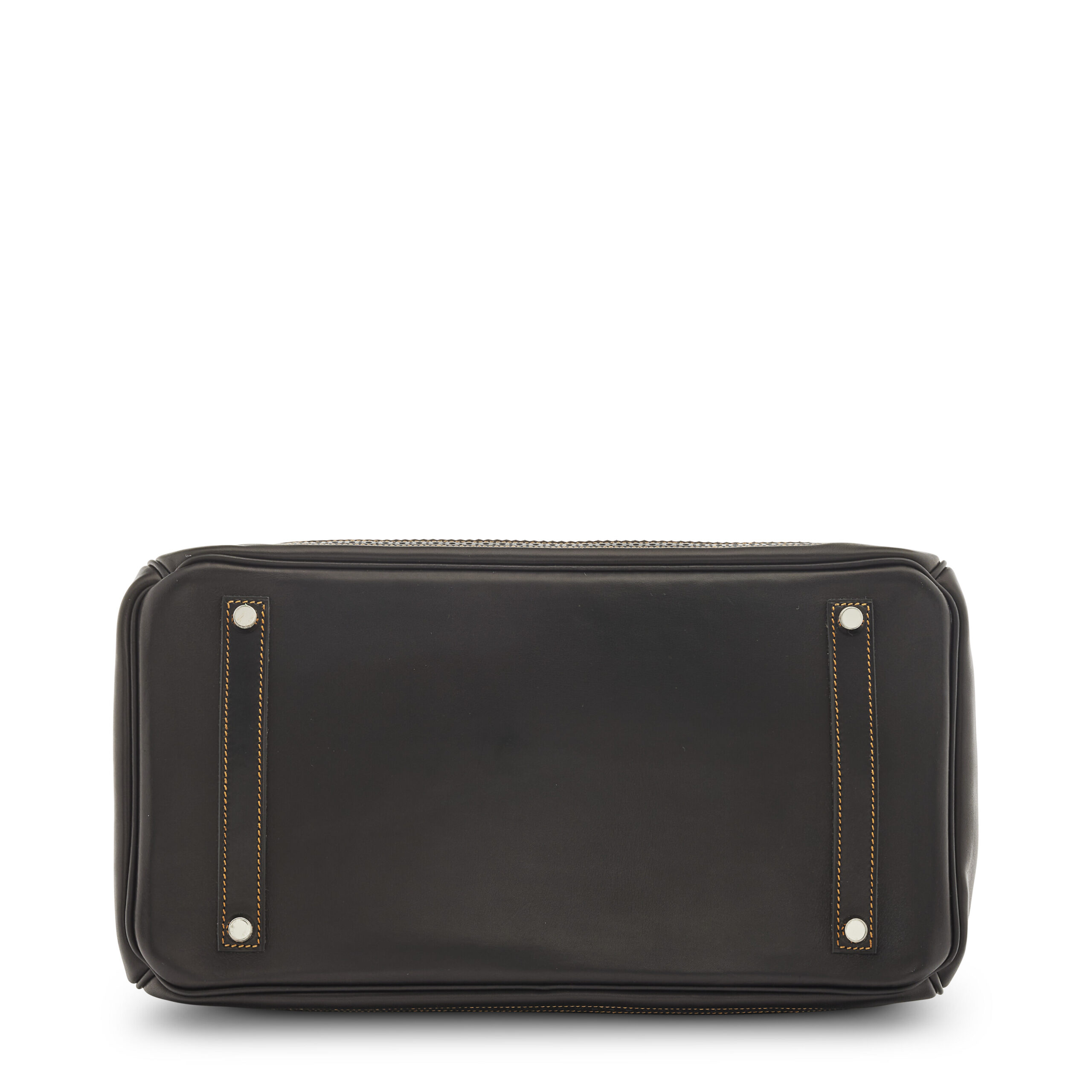 A LIMITED EDITION BLACK EVERCALF LEATHER & DENIM CANVAS GHILLIES BIRKIN 35 WITH BRUSHED PALLADIUM HARDWARE 5 A LIMITED EDITION BLACK EVERCALF LEATHER & DENIM CANVAS GHILLIES BIRKIN 35 WITH BRUSHED PALLADIUM HARDWARE - Image 5