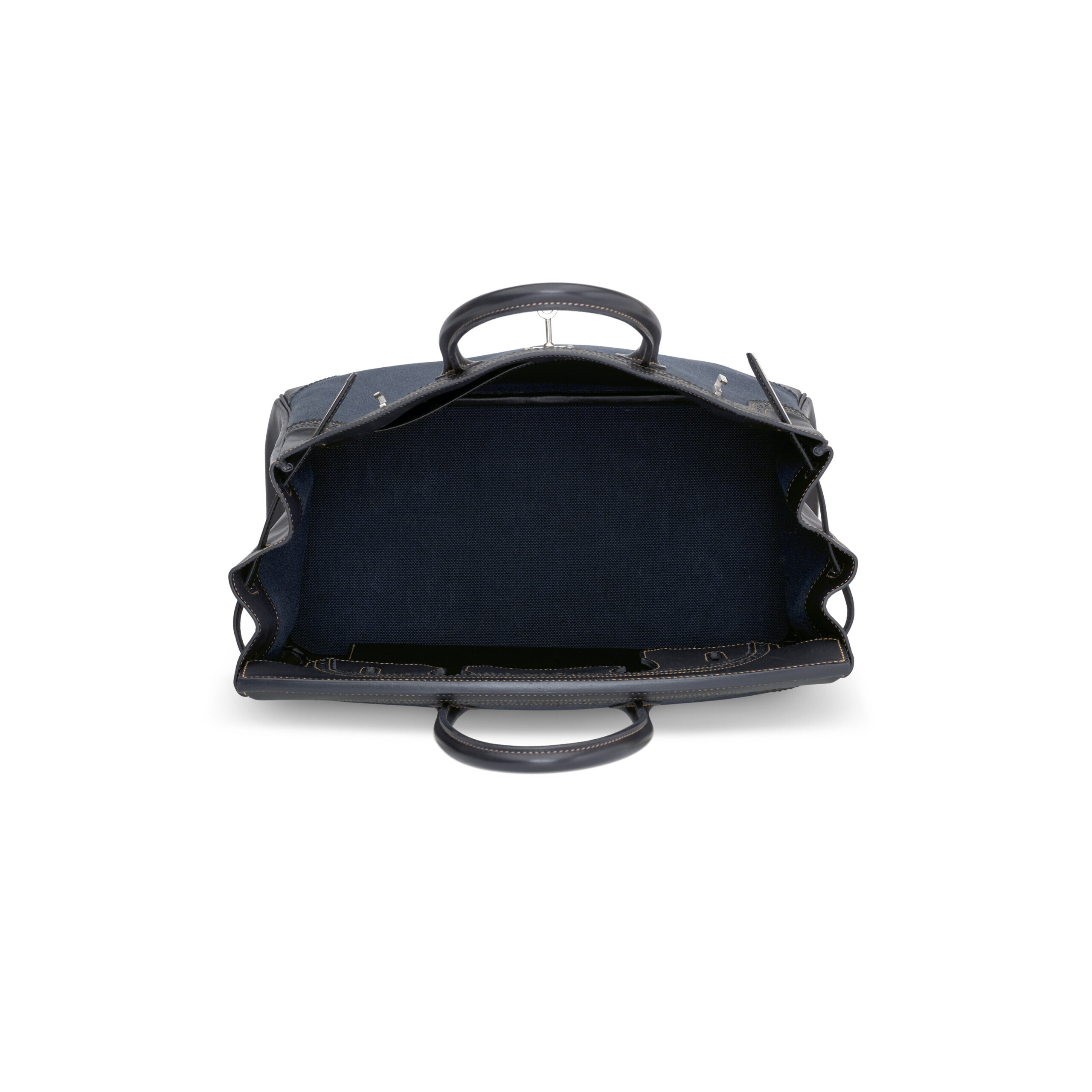 A LIMITED EDITION BLACK EVERCALF LEATHER & DENIM GHILLIES BIRKIN 35 WITH BRUSHED PALLADIUM HARDWARE 2 A LIMITED EDITION BLACK EVERCALF LEATHER & DENIM GHILLIES BIRKIN 35 WITH BRUSHED PALLADIUM HARDWARE - Image 2