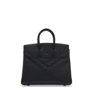 A LIMITED EDITION BLACK EVERCALF LEATHER SHADOW BIRKIN 25