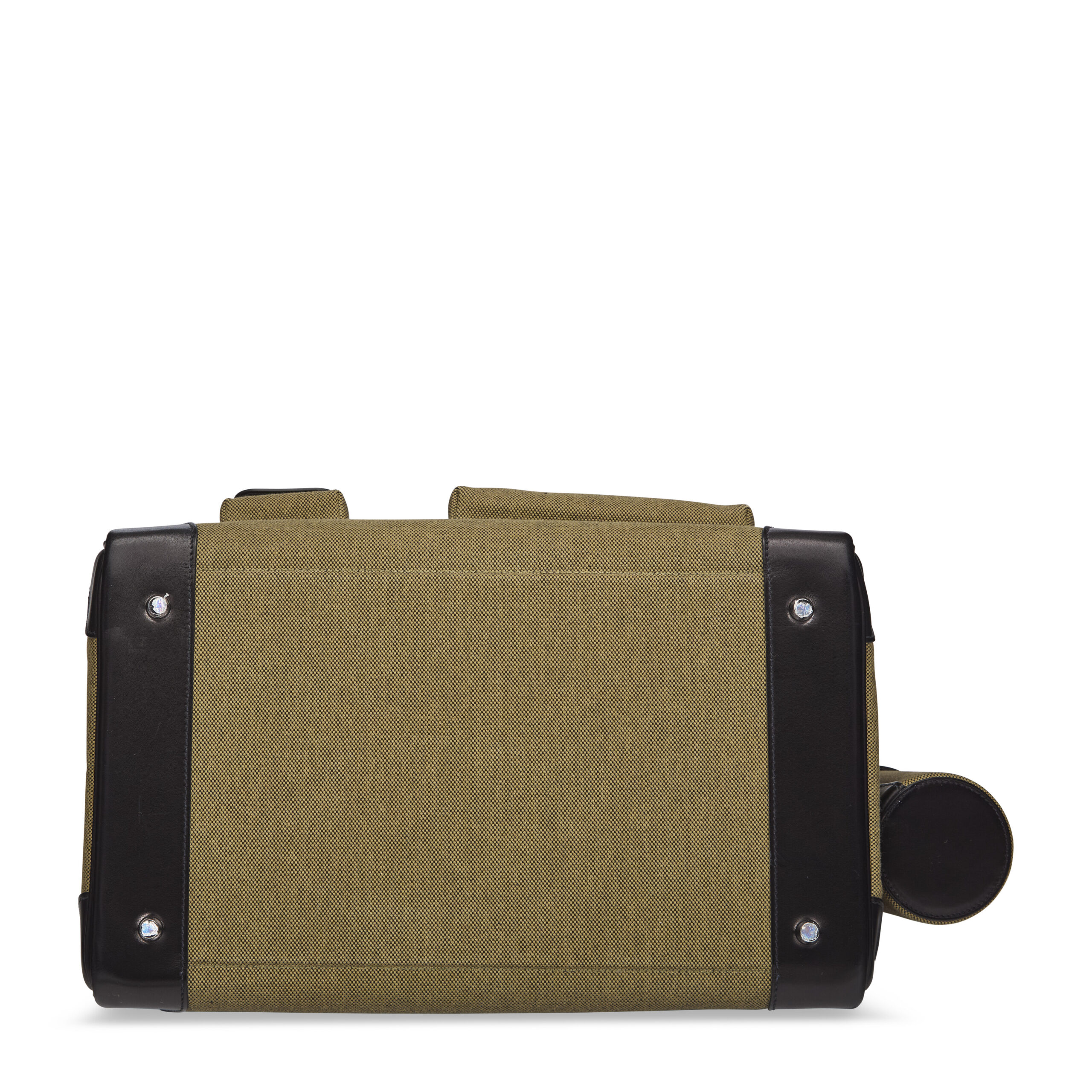 A LIMITED EDITION BLACK EVERCALF LEATHER & VERT OLIVE TOILE H CARGO HAC BIRKIN 40 WITH PALLADIUM HARDWARE 4 A LIMITED EDITION BLACK EVERCALF LEATHER & VERT OLIVE TOILE H CARGO HAC BIRKIN 40 WITH PALLADIUM HARDWARE - Image 4