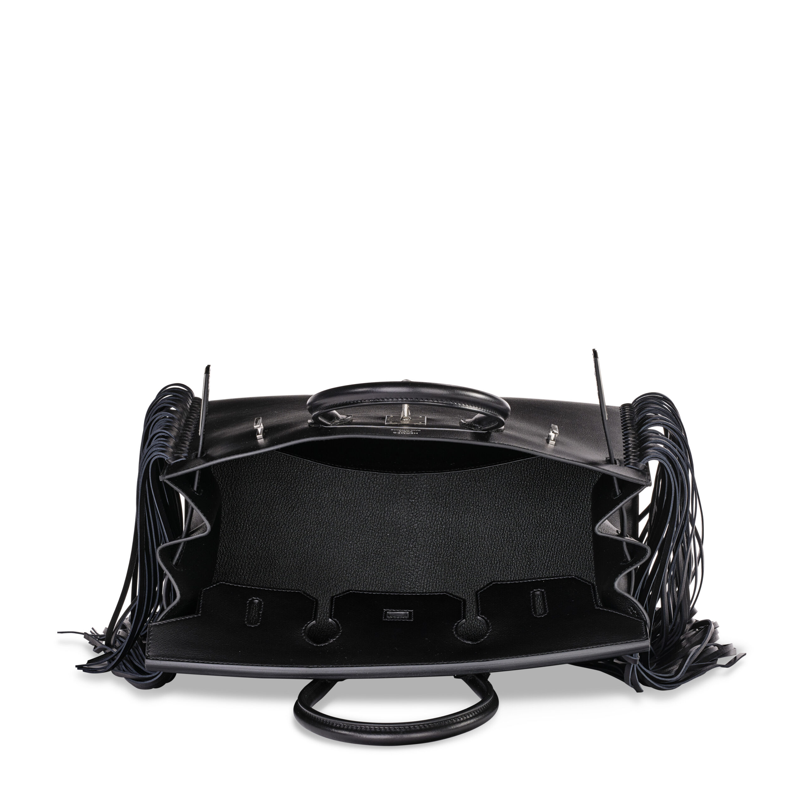 A LIMITED EDITION BLACK EVERGRAIN LEATHER ANATE SELLIER BIRKIN 35 WITH PALLADIUM HARDWARE 6 A LIMITED EDITION BLACK EVERGRAIN LEATHER ANATE SELLIER BIRKIN 35 WITH PALLADIUM HARDWARE - Image 6