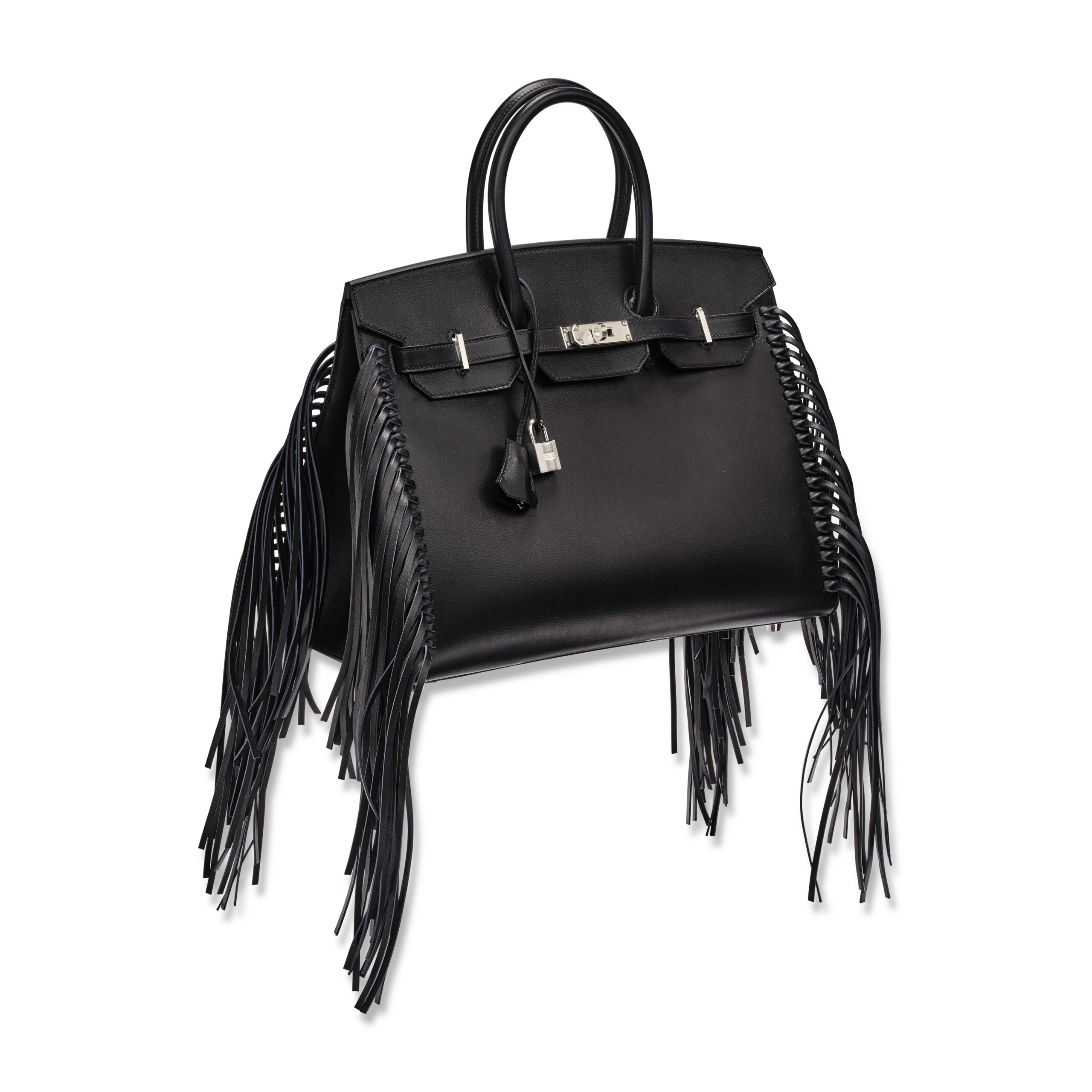 A LIMITED EDITION BLACK EVERGRAIN LEATHER ANATE SELLIER BIRKIN 35 WITH PALLADIUM HARDWARE 7 A LIMITED EDITION BLACK EVERGRAIN LEATHER ANATE SELLIER BIRKIN 35 WITH PALLADIUM HARDWARE - Image 7