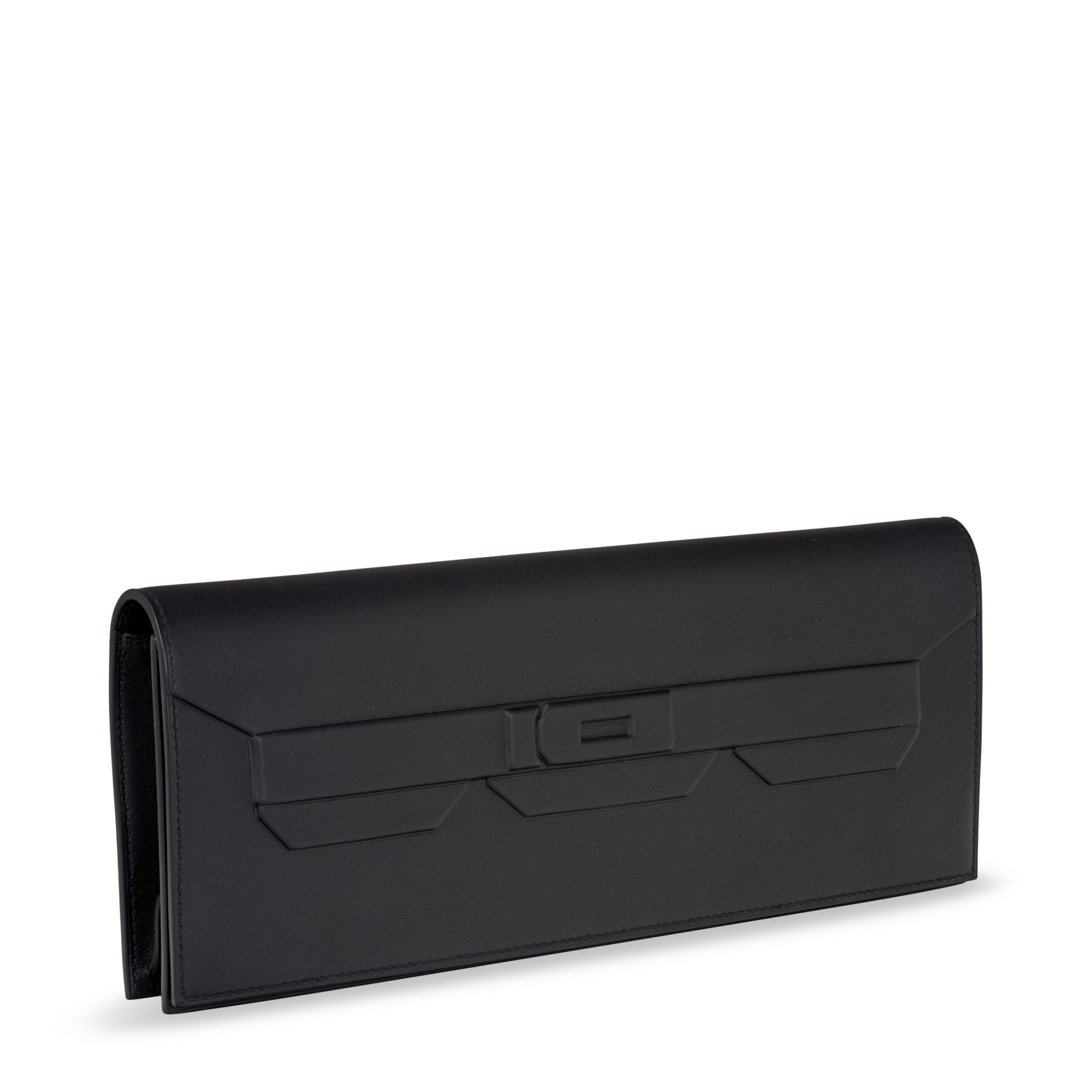 A LIMITED EDITION BLACK SWIFT LEATHER BIRKIN SHADOW CUT CLUTCH 4 A LIMITED EDITION BLACK SWIFT LEATHER BIRKIN SHADOW CUT CLUTCH - Image 4