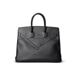 A LIMITED EDITION BLACK SWIFT LEATHER SHADOW BIRKIN 35 WITH PALLADIUM HARDWARE (1)