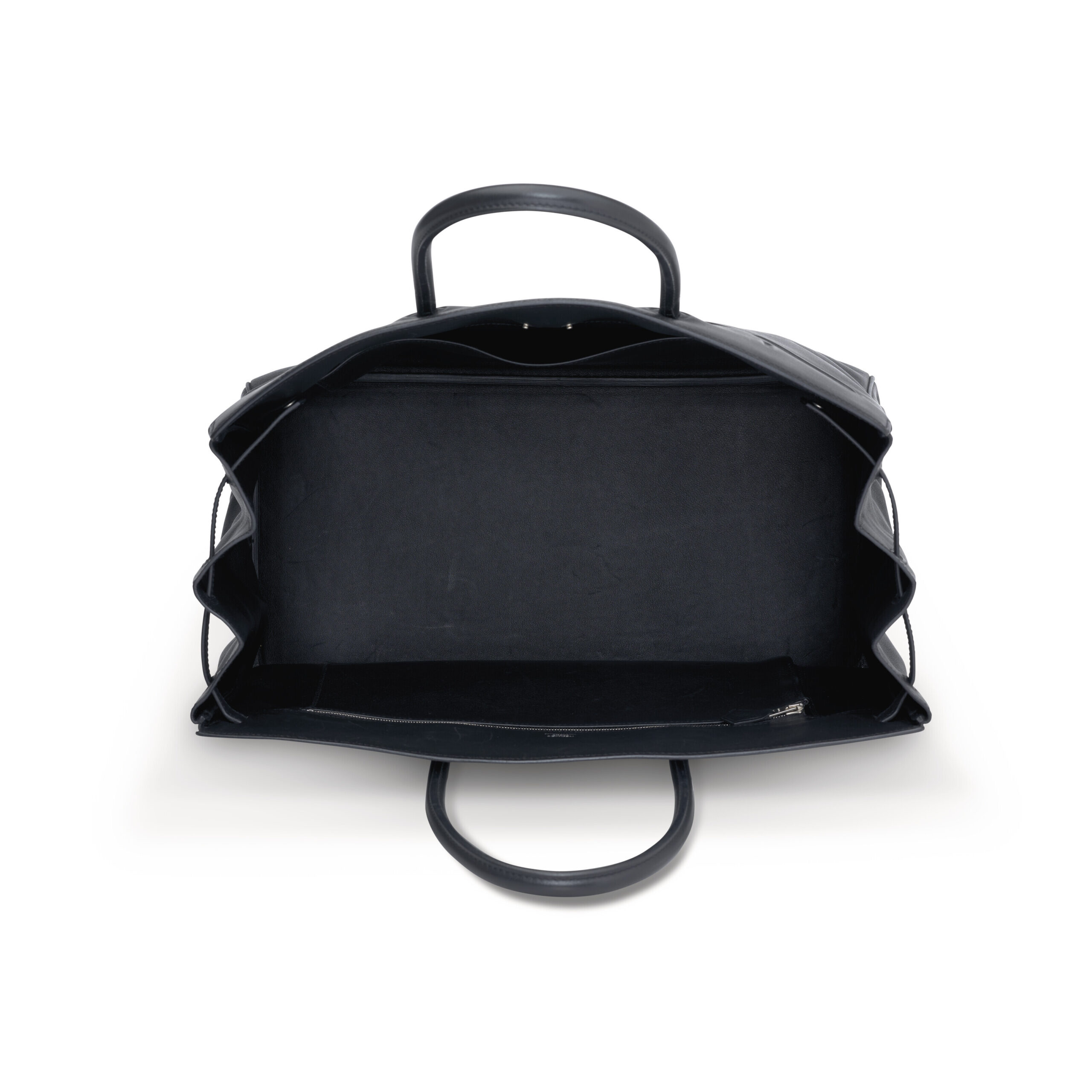 A LIMITED EDITION BLACK SWIFT LEATHER SHADOW BIRKIN 40 WITH PALLADIUM HARDWARE 3 A LIMITED EDITION BLACK SWIFT LEATHER SHADOW BIRKIN 40 WITH PALLADIUM HARDWARE - Image 3