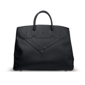 A LIMITED EDITION BLACK SWIFT LEATHER SHADOW BIRKIN 40 WITH PALLADIUM HARDWARE (3)