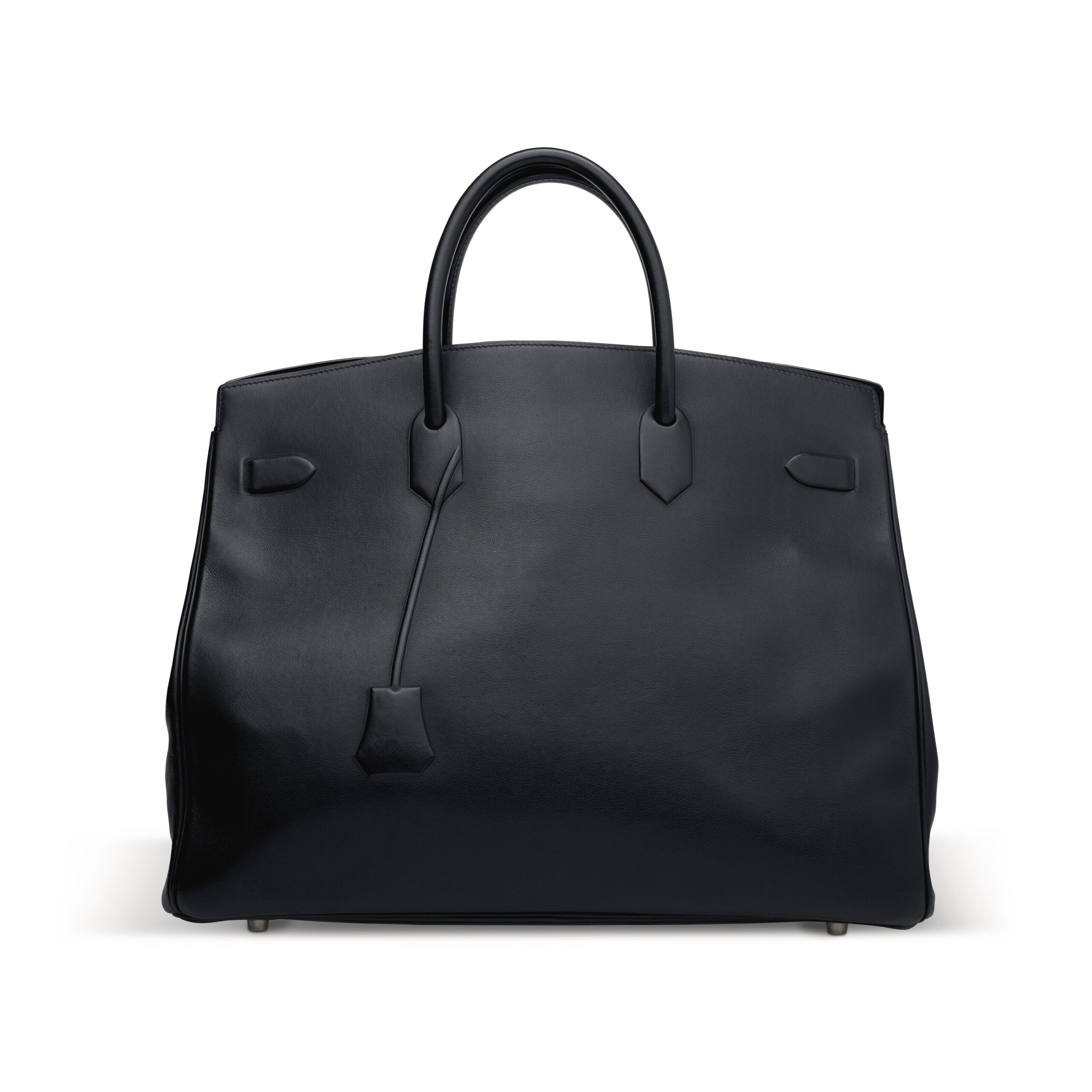 A LIMITED EDITION BLACK SWIFT LEATHER SHADOW BIRKIN 40 WITH PALLADIUM HARDWARE 6 A LIMITED EDITION BLACK SWIFT LEATHER SHADOW BIRKIN 40 WITH PALLADIUM HARDWARE - Image 6