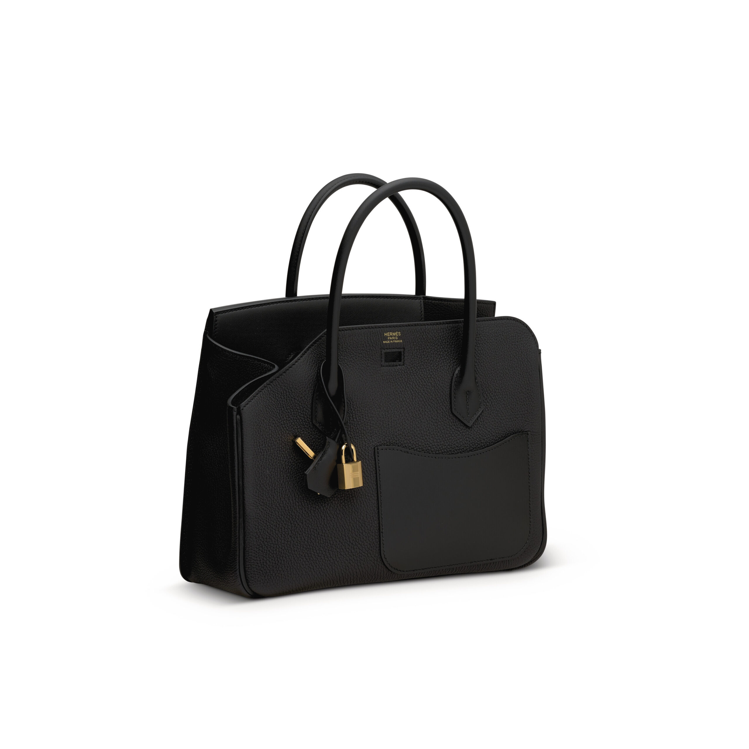 A LIMITED EDITION BLACK TOGO & SWIFT LEATHER DESORDRE BIRKIN 30 WITH GOLD HARDWARE 6 A LIMITED EDITION BLACK TOGO & SWIFT LEATHER DESORDRE BIRKIN 30 WITH GOLD HARDWARE - Image 6