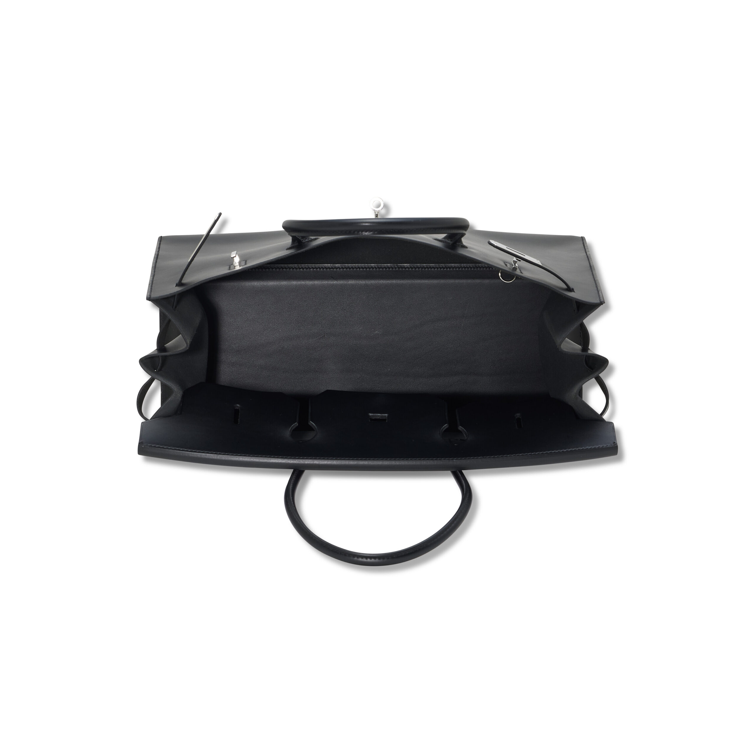 A LIMITED EDITION BLACK VACHE HUNTER LEATHER SELLIER BIRKIN 40 WITH PALLADIUM HARDWARE 2 A LIMITED EDITION BLACK VACHE HUNTER LEATHER SELLIER BIRKIN 40 WITH PALLADIUM HARDWARE - Image 2