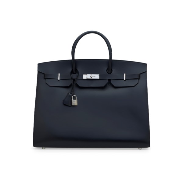 A LIMITED EDITION BLACK VACHE HUNTER LEATHER SELLIER BIRKIN 40 WITH PALLADIUM HARDWARE 1 A LIMITED EDITION BLACK VACHE HUNTER LEATHER SELLIER BIRKIN 40 WITH PALLADIUM HARDWARE (2)