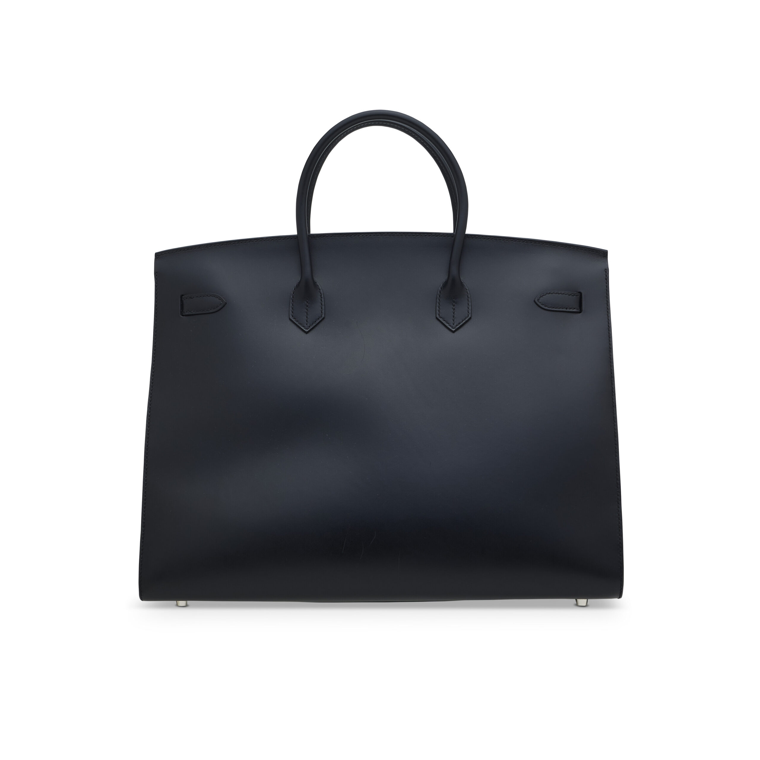 A LIMITED EDITION BLACK VACHE HUNTER LEATHER SELLIER BIRKIN 40 WITH PALLADIUM HARDWARE 4 A LIMITED EDITION BLACK VACHE HUNTER LEATHER SELLIER BIRKIN 40 WITH PALLADIUM HARDWARE - Image 4
