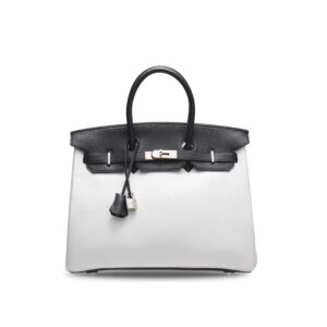 A LIMITED EDITION BLACK & WHITE TOGO LEATHER BIRKIN 35 WITH PALLADIUM HARDWARE