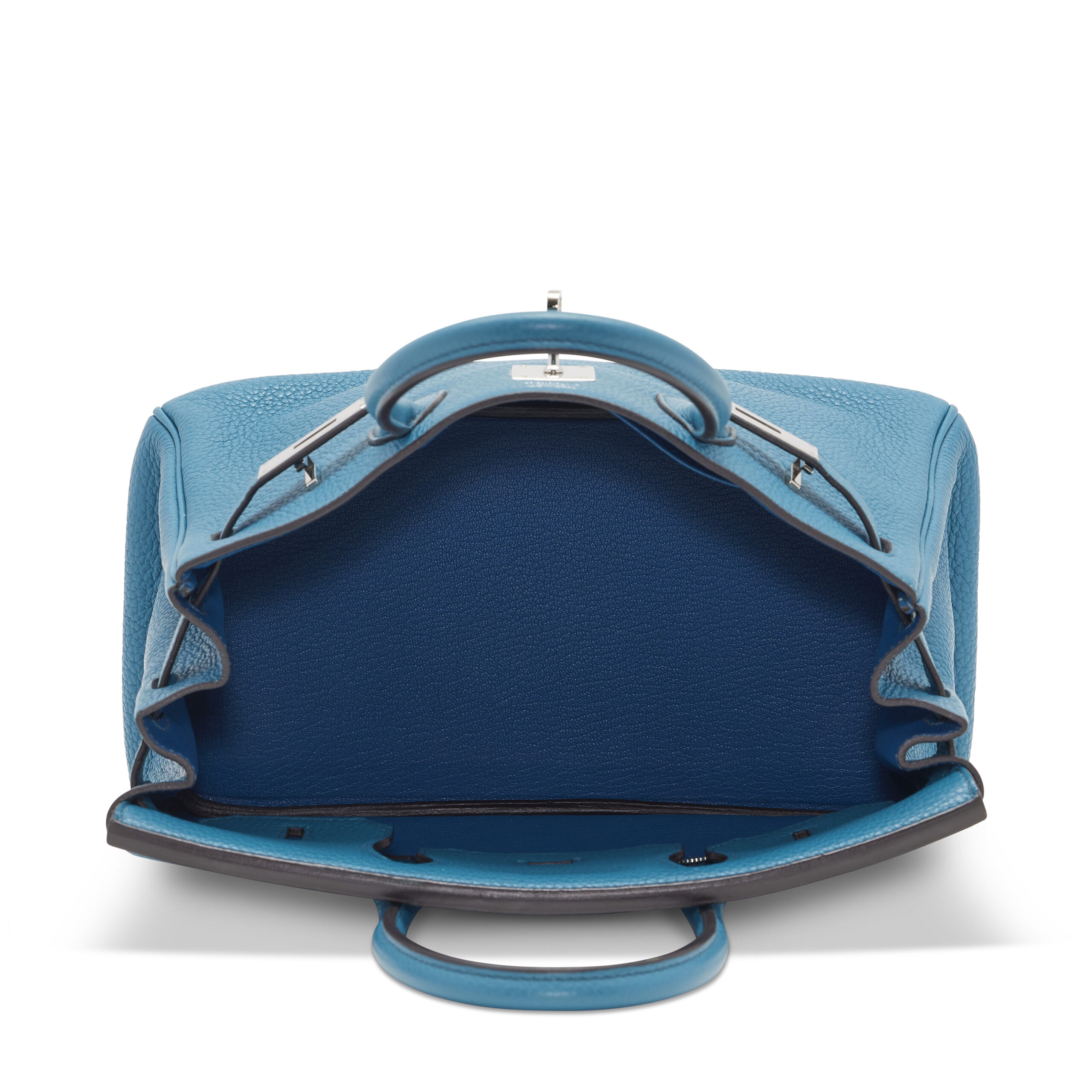 A LIMITED EDITION BLEU DE GALICE & BLEU IZMIR CLÉMENCE LEATHER VERSO BIRKIN 30 WITH PALLADIUM HARDWARE 5 A LIMITED EDITION BLEU DE GALICE & BLEU IZMIR CLÉMENCE LEATHER VERSO BIRKIN 30 WITH PALLADIUM HARDWARE - Image 5