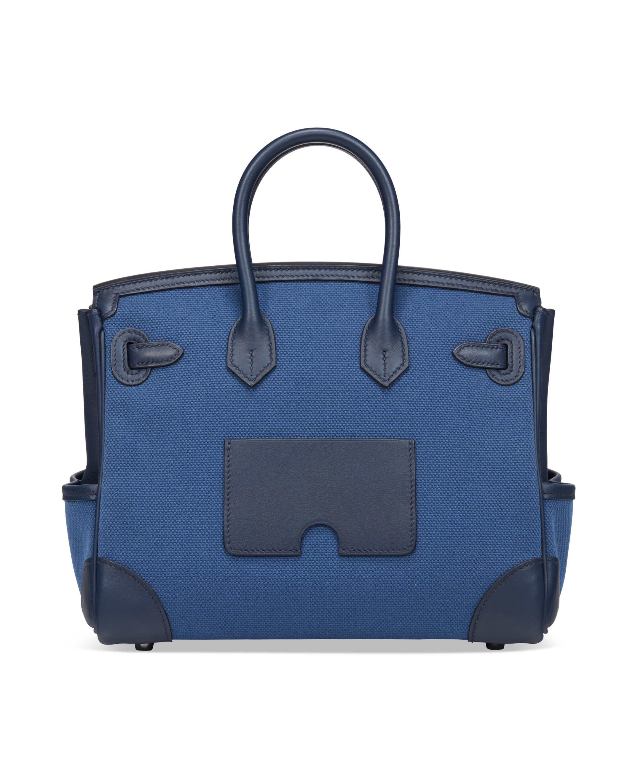 A LIMITED EDITION BLEU ÉGÉE TOILE GOELAND & BLEU NAVY SWIFT LEATHER CARGO BIRKIN 25 WITH PALLADIUM HARDWARE 3 A LIMITED EDITION BLEU ÉGÉE TOILE GOELAND & BLEU NAVY SWIFT LEATHER CARGO BIRKIN 25 WITH PALLADIUM HARDWARE - Image 3