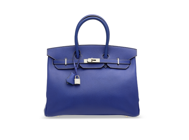 A LIMITED EDITION BLEU ÉLECTRIQUE & BLEU THALASSA EPSOM LEATHER CANDY BIRKIN 35 WITH PALLADIUM HARDWARE 1 A LIMITED EDITION BLEU ÉLECTRIQUE & BLEU THALASSA EPSOM LEATHER CANDY BIRKIN 35 WITH PALLADIUM HARDWARE