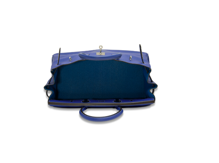 A LIMITED EDITION BLEU ÉLECTRIQUE & BLEU THALASSA EPSOM LEATHER CANDY BIRKIN 35 WITH PALLADIUM HARDWARE 5 A LIMITED EDITION BLEU ÉLECTRIQUE & BLEU THALASSA EPSOM LEATHER CANDY BIRKIN 35 WITH PALLADIUM HARDWARE - Image 5