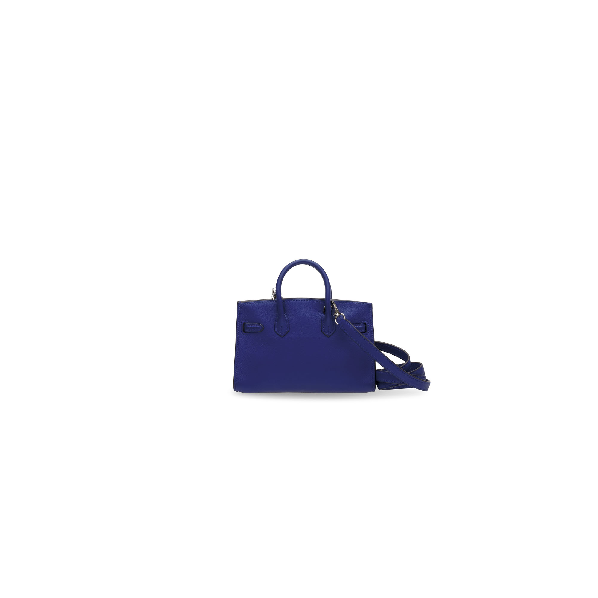 A LIMITED EDITION BLEU ÉLECTRIQUE SWIFT LEATHER MICRO MINI BIRKIN 15 WITH PALLADIUM HARDWARE 4 A LIMITED EDITION BLEU ÉLECTRIQUE SWIFT LEATHER MICRO MINI BIRKIN 15 WITH PALLADIUM HARDWARE - Image 4