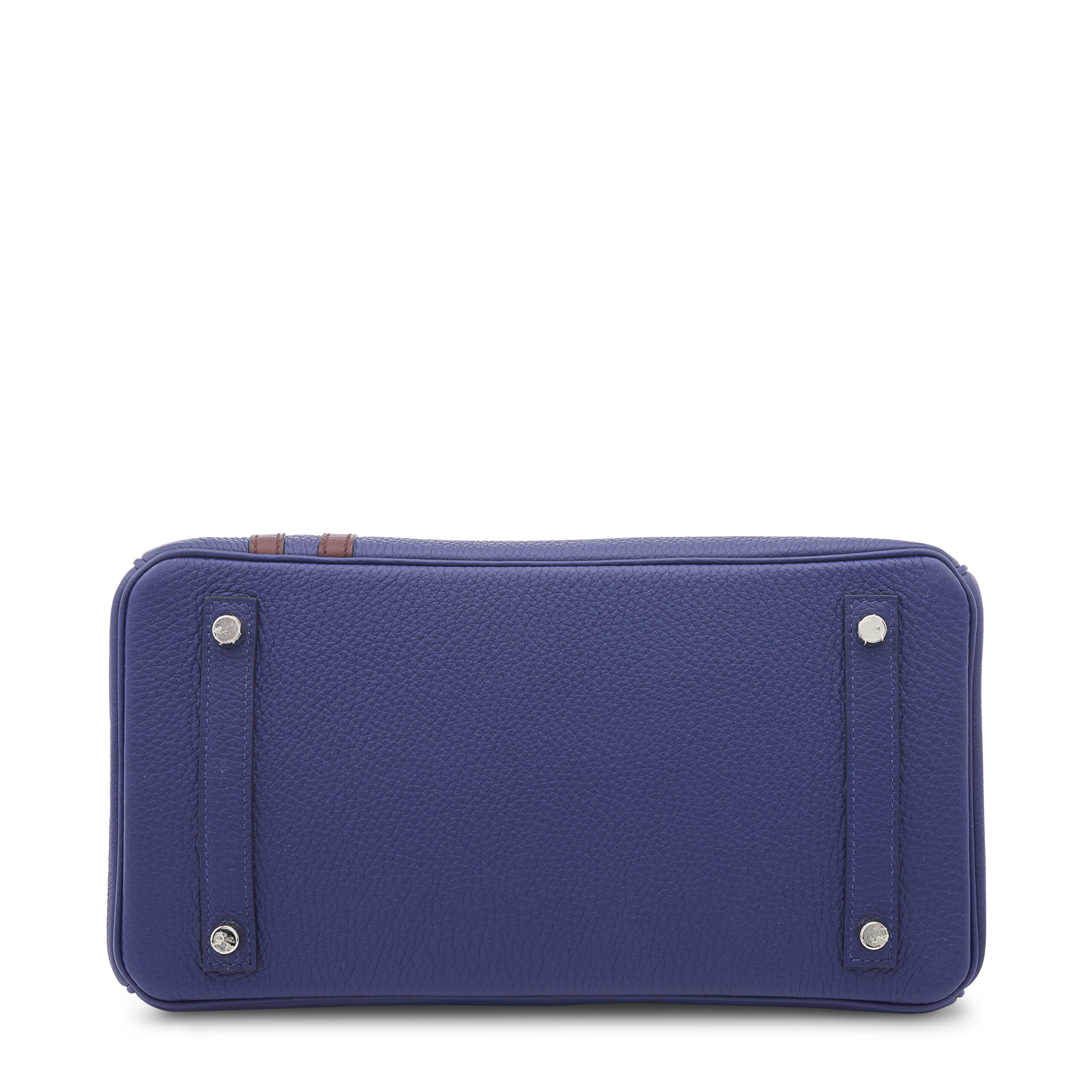 A LIMITED EDITION BLEU ENCRE & BORDEAUX TOGO LEATHER OFFICIER BIRKIN 30 WITH PALLADIUM HARDWARE 3 A LIMITED EDITION BLEU ENCRE & BORDEAUX TOGO LEATHER OFFICIER BIRKIN 30 WITH PALLADIUM HARDWARE - Image 3