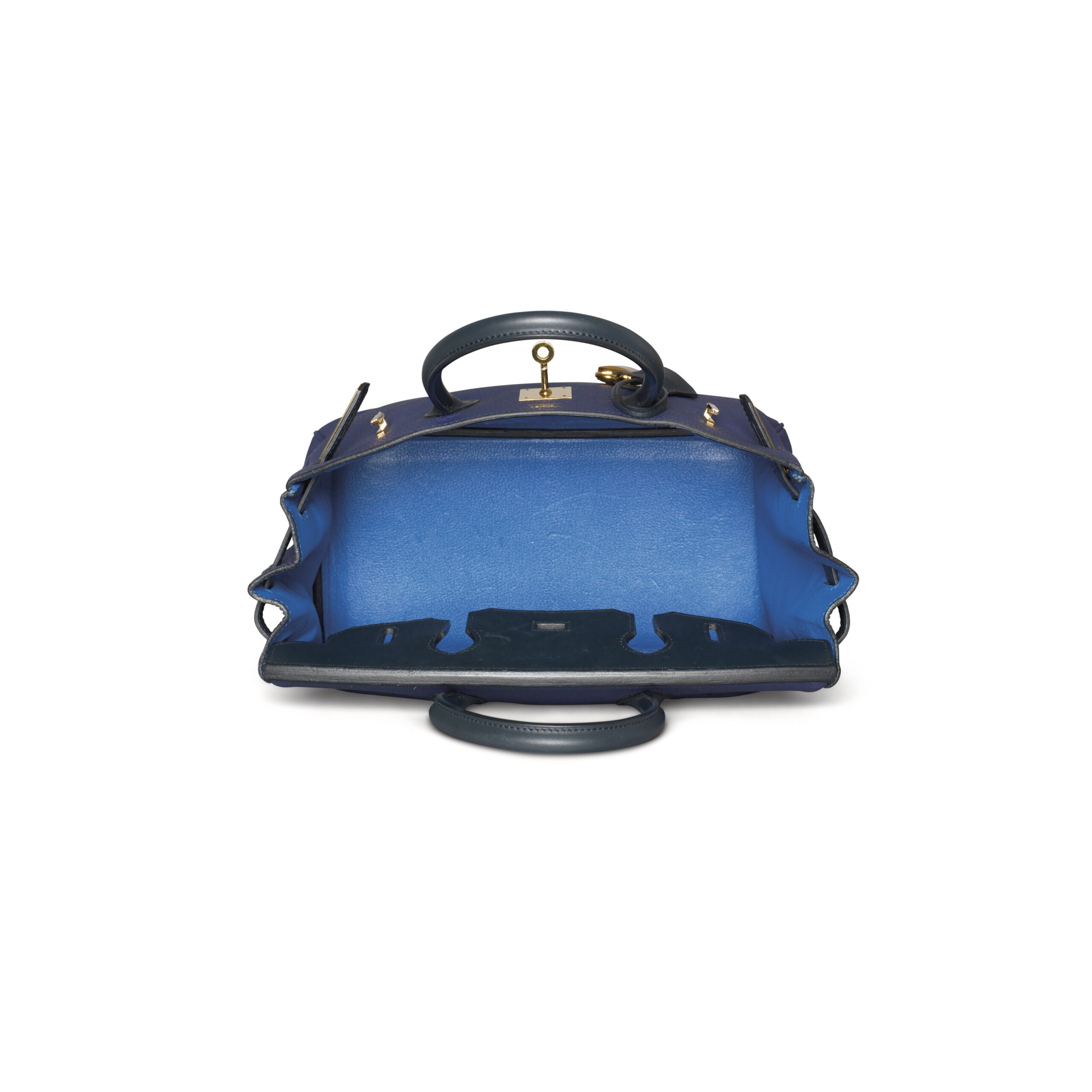 A LIMITED EDITION BLEU ENCRE CLÉMENCE & BLEU OBSCUR SOMBRERO LEATHER BIRKIN 30 WITH GOLD HARDWARE 5 A LIMITED EDITION BLEU ENCRE CLÉMENCE & BLEU OBSCUR SOMBRERO LEATHER BIRKIN 30 WITH GOLD HARDWARE - Image 5