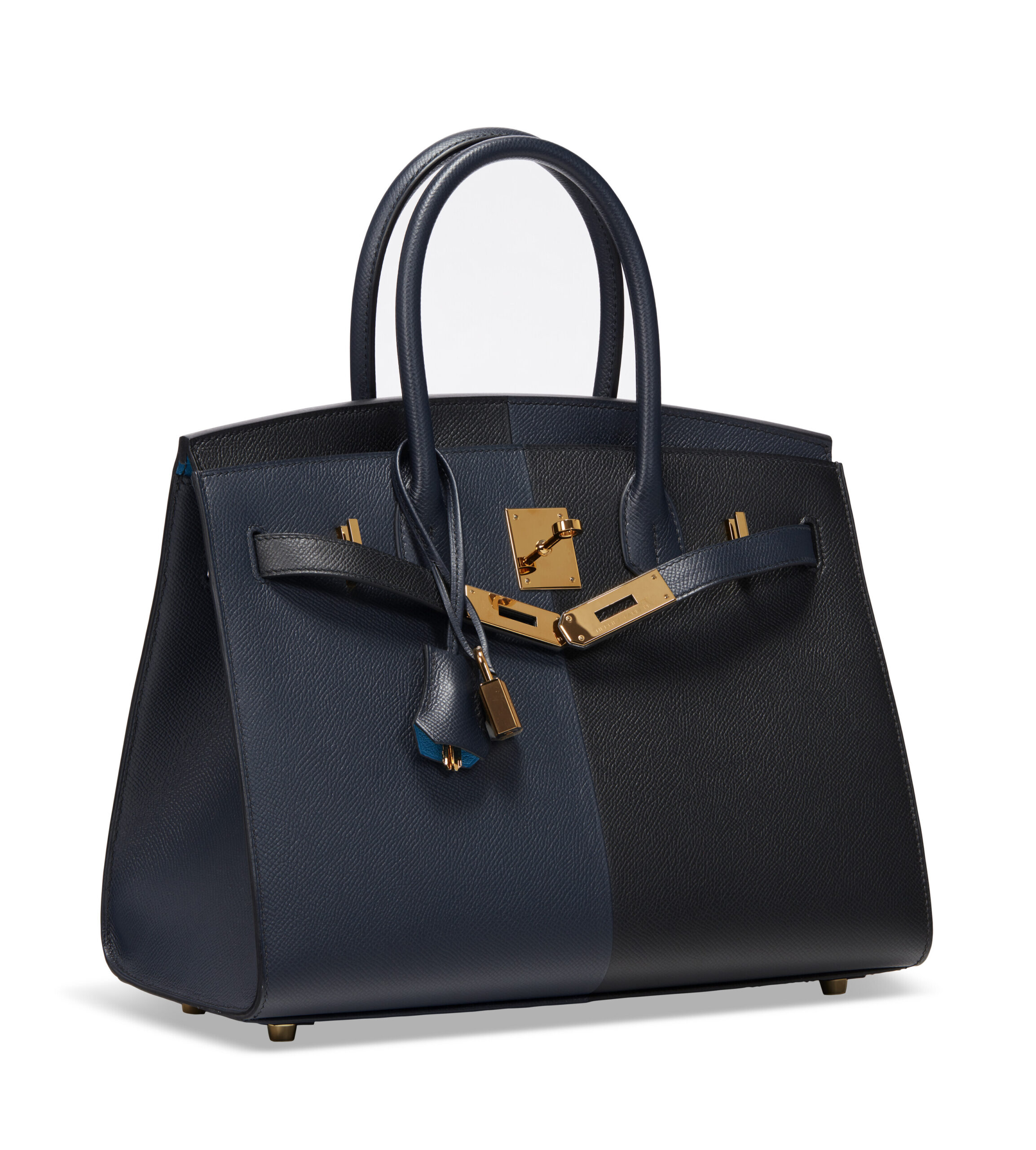 A LIMITED EDITION BLEU INDIGO, BLACK & BLEU FRIDA EPSOM LEATHER CASAQUE SELLIER BIRKIN 30 WITH GOLD HARDWARE 5 A LIMITED EDITION BLEU INDIGO, BLACK & BLEU FRIDA EPSOM LEATHER CASAQUE SELLIER BIRKIN 30 WITH GOLD HARDWARE - Image 5