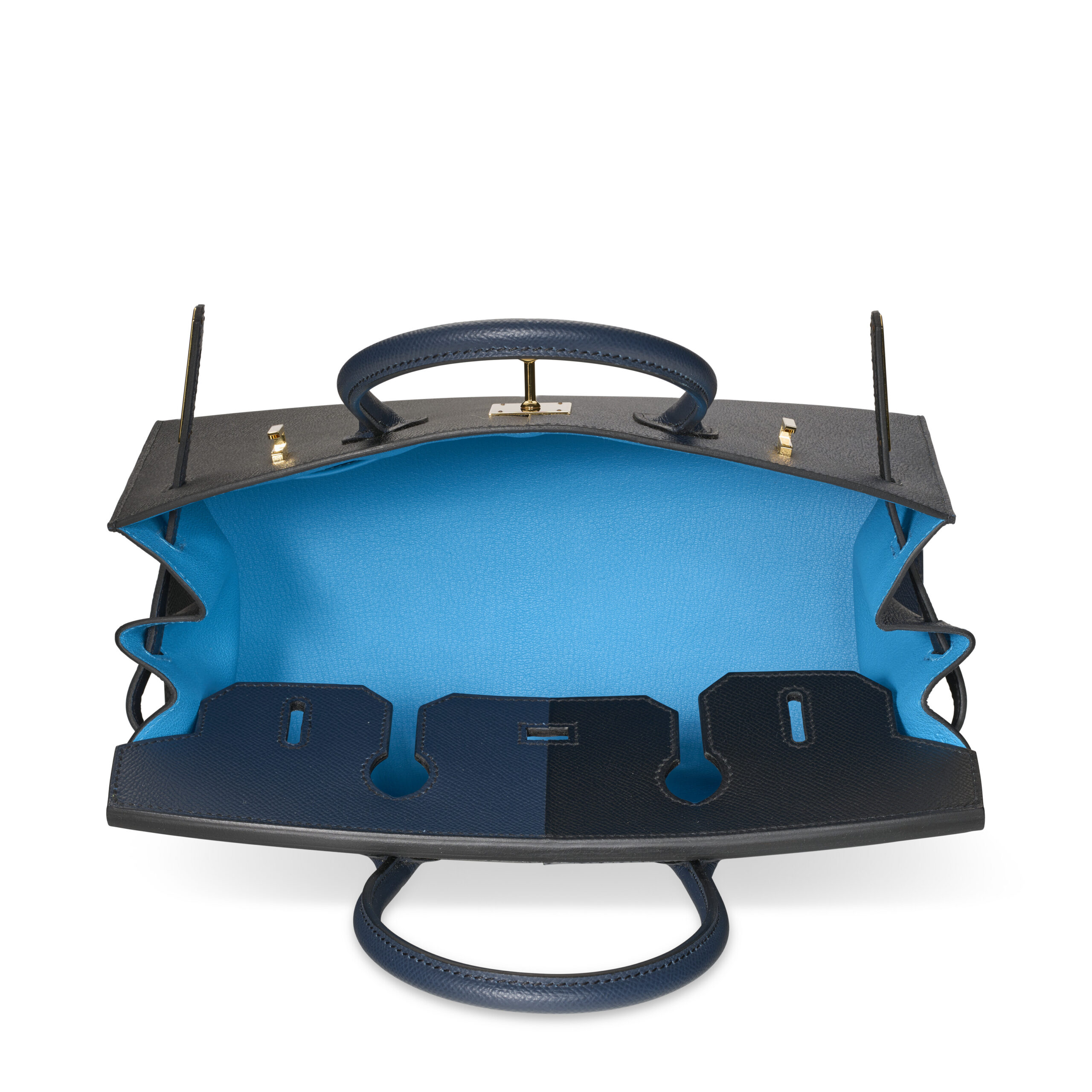 A LIMITED EDITION BLEU INDIGO, BLACK & BLEU FRIDA EPSOM LEATHER SELLIER CASAQUE BIRKIN 30 WITH GOLD HARDWARE 6 A LIMITED EDITION BLEU INDIGO, BLACK & BLEU FRIDA EPSOM LEATHER SELLIER CASAQUE BIRKIN 30 WITH GOLD HARDWARE - Image 6