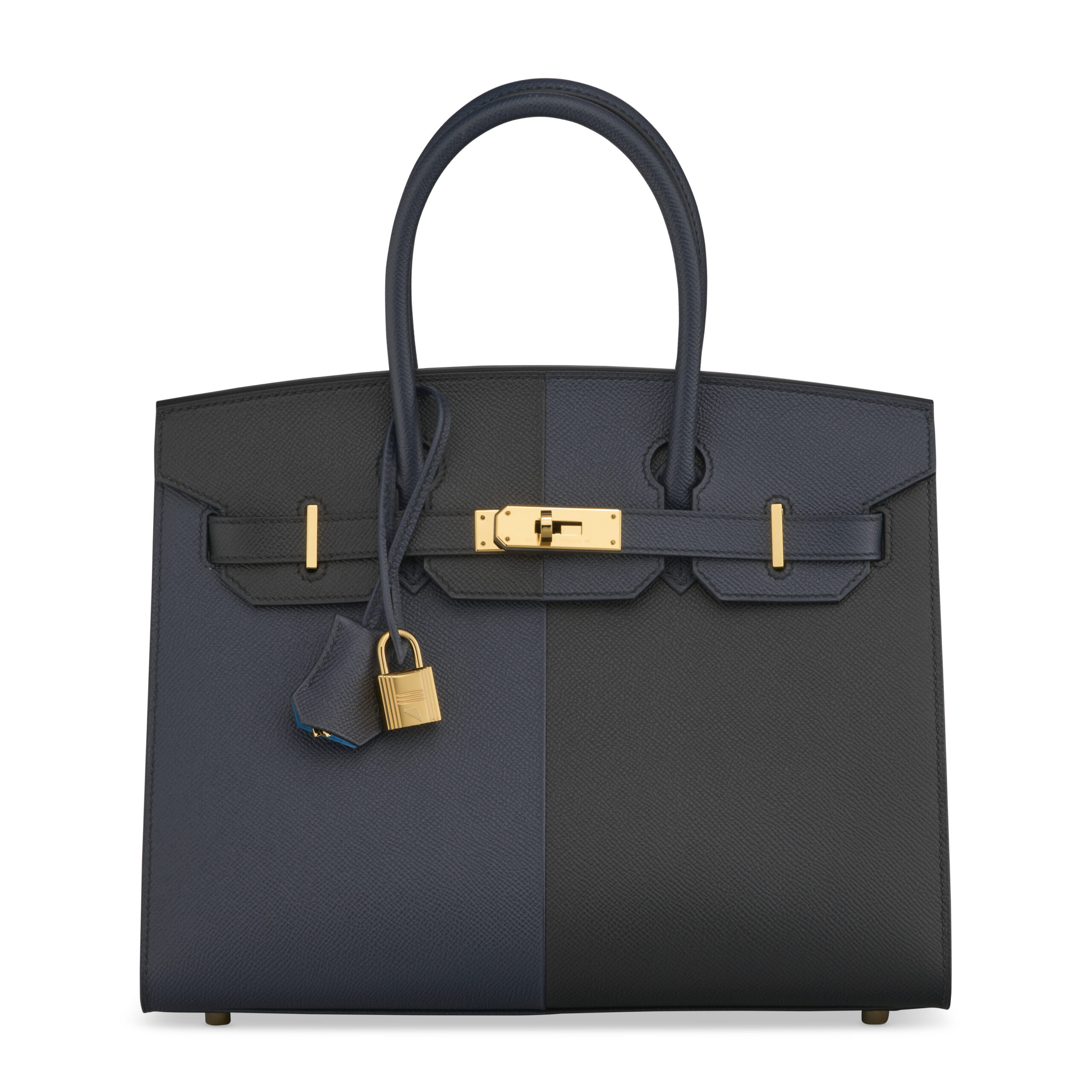 A LIMITED EDITION BLEU INDIGO, BLACK & BLEU FRIDA EPSOM LEATHER SELLIER CASAQUE BIRKIN 30 WITH GOLD HARDWARE 2 A LIMITED EDITION BLEU INDIGO, BLACK & BLEU FRIDA EPSOM LEATHER SELLIER CASAQUE BIRKIN 30 WITH GOLD HARDWARE - Image 2
