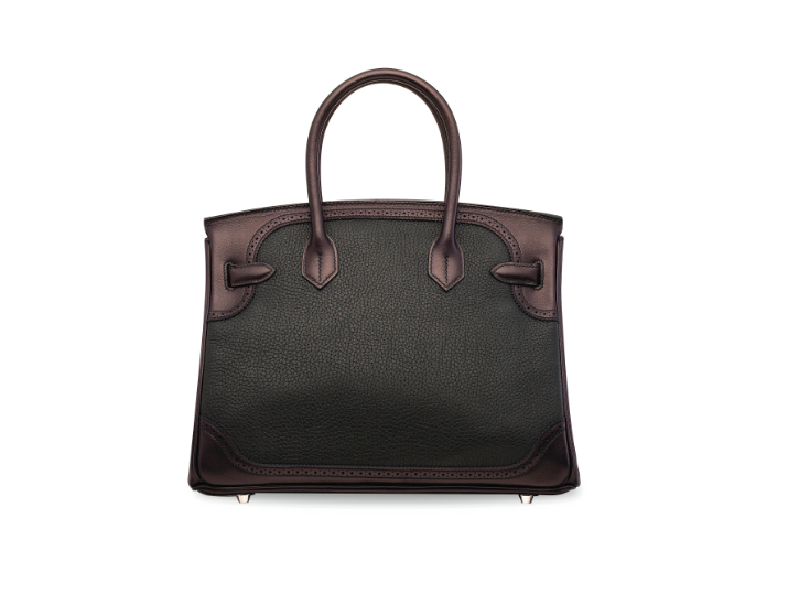 A LIMITED EDITION BLEU INDIGO CLÉMENCE & BLACK EVERGRAIN LEATHER GHILLIES BIRKIN 30 WITH PALLADIUM HARDWARE 3 A LIMITED EDITION BLEU INDIGO CLÉMENCE & BLACK EVERGRAIN LEATHER GHILLIES BIRKIN 30 WITH PALLADIUM HARDWARE - Image 3