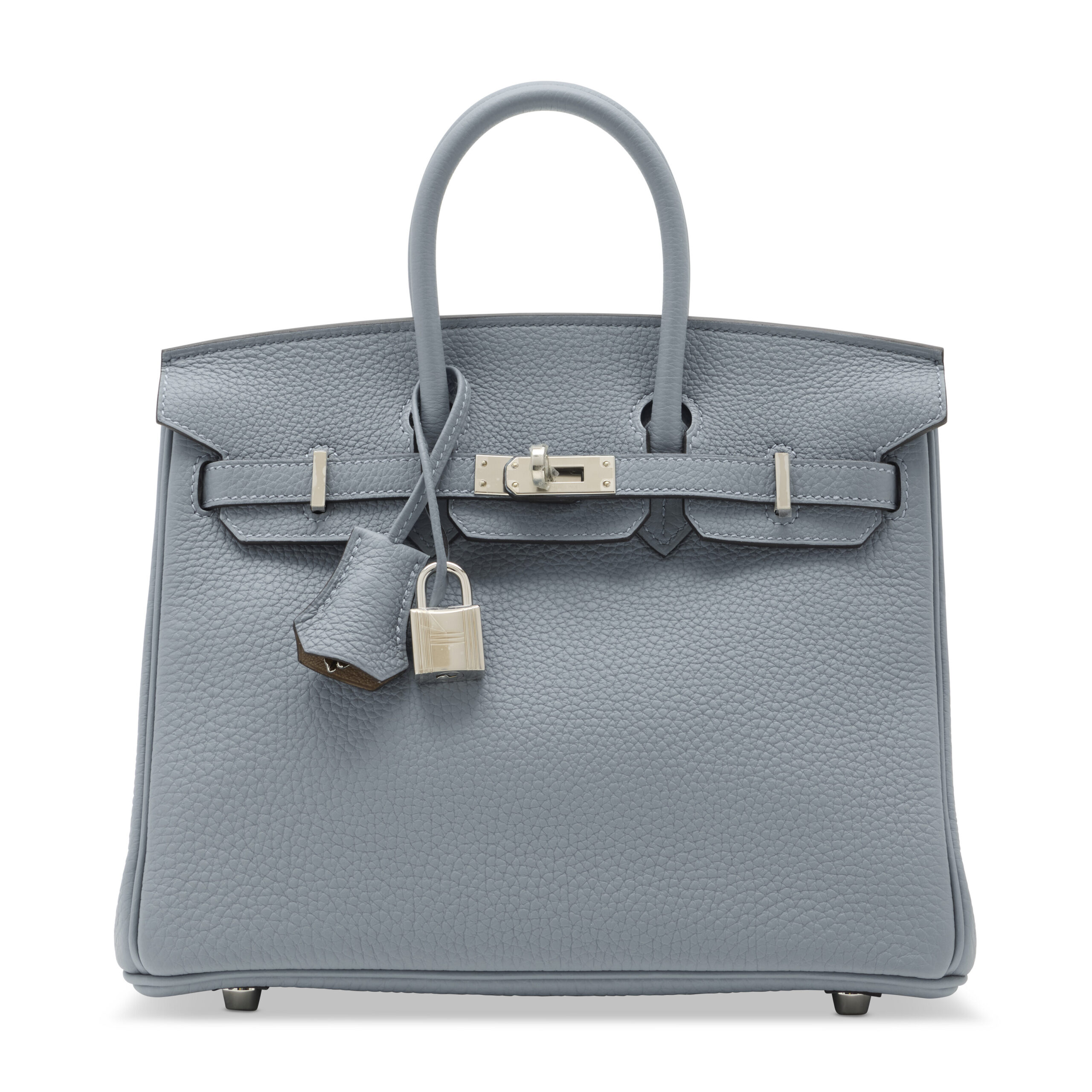 A LIMITED EDITION BLEU LIN & BEIGE DE WEIMAR TOGO LEATHER VERSO BIRKIN 25 WITH PALLADIUM HARDWARE 3 A LIMITED EDITION BLEU LIN & BEIGE DE WEIMAR TOGO LEATHER VERSO BIRKIN 25 WITH PALLADIUM HARDWARE - Image 3