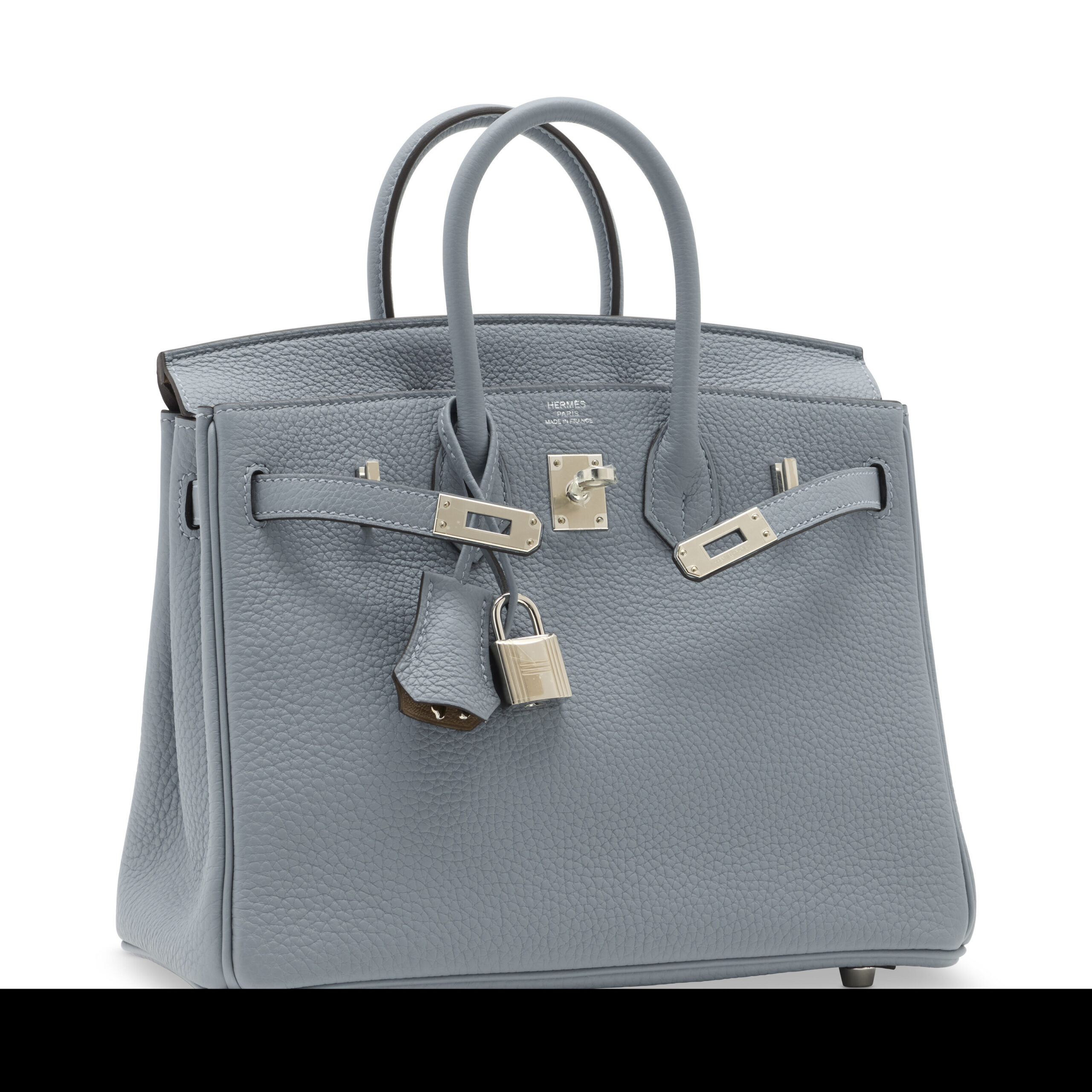 A LIMITED EDITION BLEU LIN & BEIGE DE WEIMAR TOGO LEATHER VERSO BIRKIN 25 WITH PALLADIUM HARDWARE 4 A LIMITED EDITION BLEU LIN & BEIGE DE WEIMAR TOGO LEATHER VERSO BIRKIN 25 WITH PALLADIUM HARDWARE - Image 4