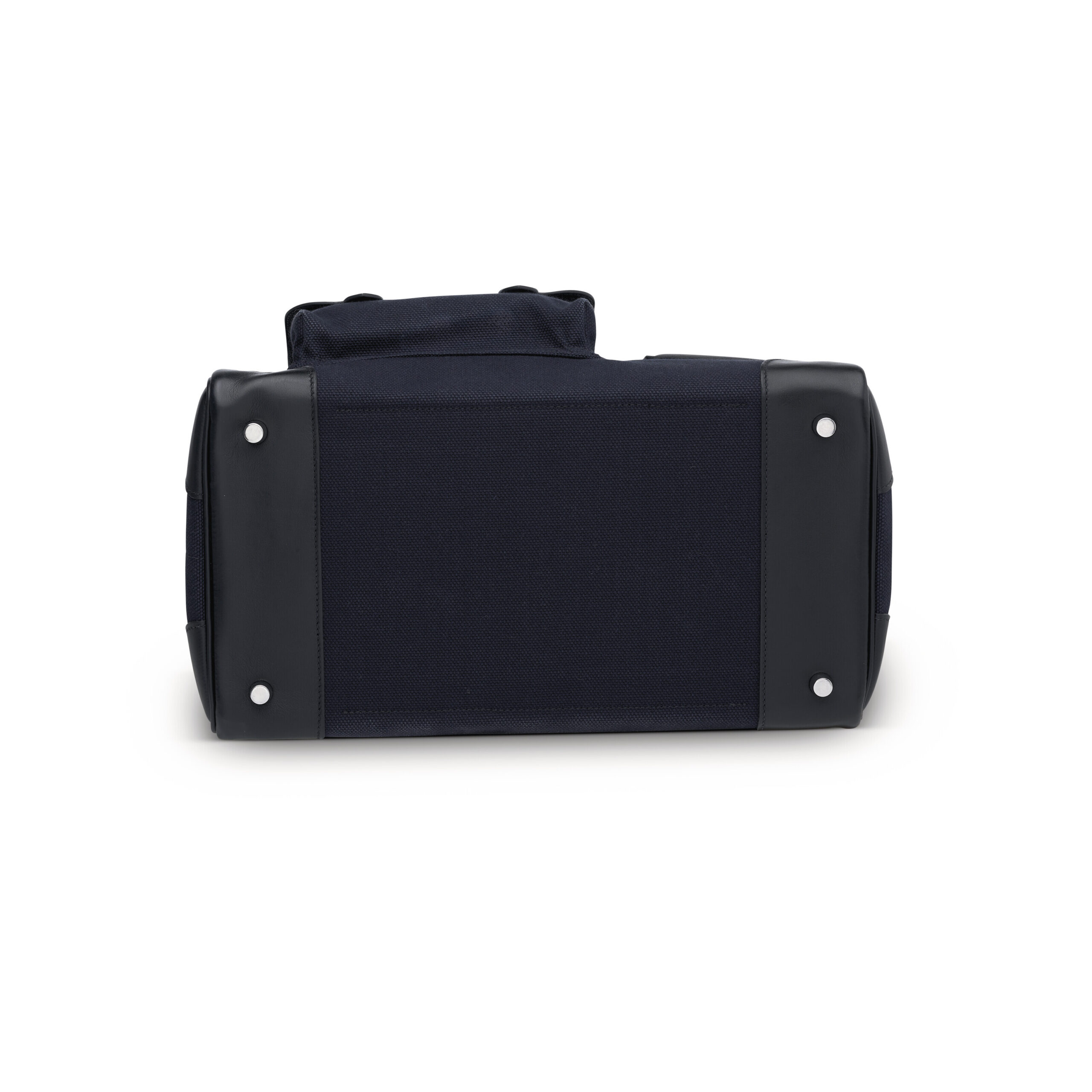 A LIMITED EDITION BLEU MARINE CANVAS & BLACK SWIFT LEATHER CARGO BIRKIN 35 WITH PALLADIUM HARDWARE 5 A LIMITED EDITION BLEU MARINE CANVAS & BLACK SWIFT LEATHER CARGO BIRKIN 35 WITH PALLADIUM HARDWARE - Image 5