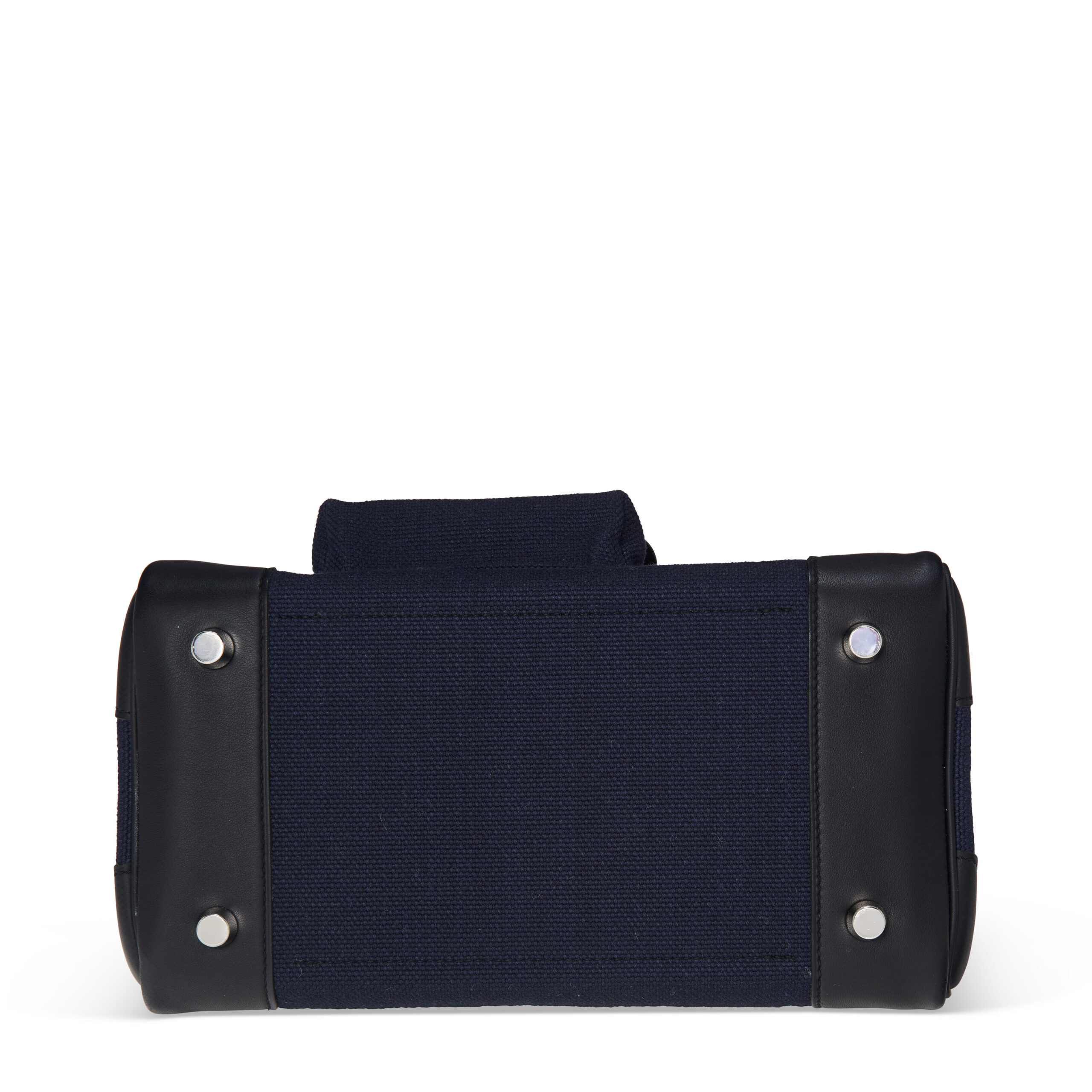 A LIMITED EDITION BLEU MARINE TOILE GOELAND CANVAS & BLACK SWIFT LEATHER CARGO BIRKIN 25 WITH PALLADIUM HARDWARE 3 A LIMITED EDITION BLEU MARINE TOILE GOELAND CANVAS & BLACK SWIFT LEATHER CARGO BIRKIN 25 WITH PALLADIUM HARDWARE - Image 3