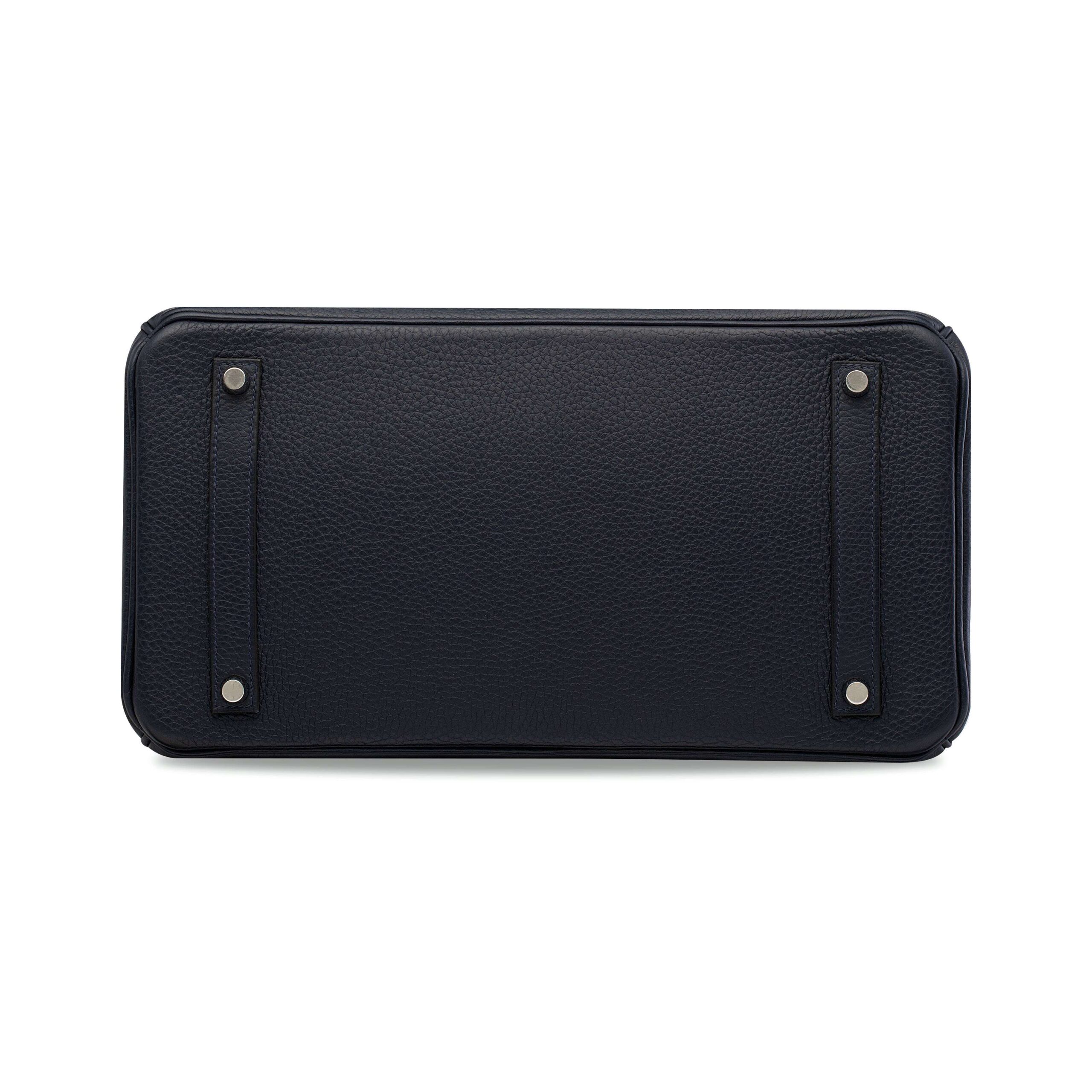 A LIMITED EDITION BLEU NUIT CLÉMENCE LEATHER & ROSE POURPRE VERSO BIRKIN 35 WITH PALLADIUM HARDWARE 4 A LIMITED EDITION BLEU NUIT CLÉMENCE LEATHER & ROSE POURPRE VERSO BIRKIN 35 WITH PALLADIUM HARDWARE - Image 4