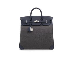A LIMITED EDITION BLEU NUIT TOGO LEATHER & GRIS MOYEN TODOO FEUTRE HAC BIRKIN 40 WITH PALLADIUM HARDWARE