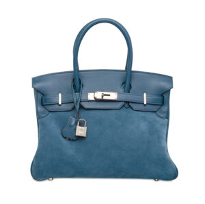 A LIMITED EDITION BLEU THALASSA GRIZZLY BIRKIN 30 WITH PERMABRASS HARDWARE