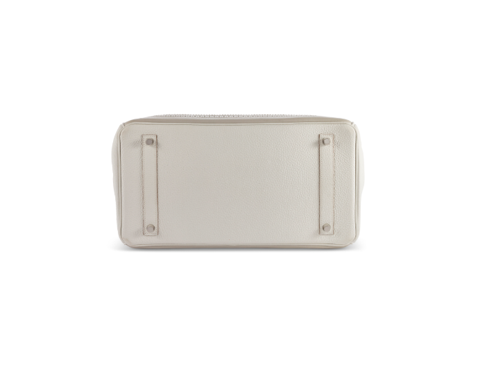 A LIMITED EDITION CAILLOU VEAU DOBLIS GRIZZLY, GRIS PERLE SWIFT & WHITE CLÉMENCE LEATHER GHILLIES BIRKIN 35 WITH PALLADIUM HARDWARE 4 A LIMITED EDITION CAILLOU VEAU DOBLIS GRIZZLY, GRIS PERLE SWIFT & WHITE CLÉMENCE LEATHER GHILLIES BIRKIN 35 WITH PALLADIUM HARDWARE - Image 4