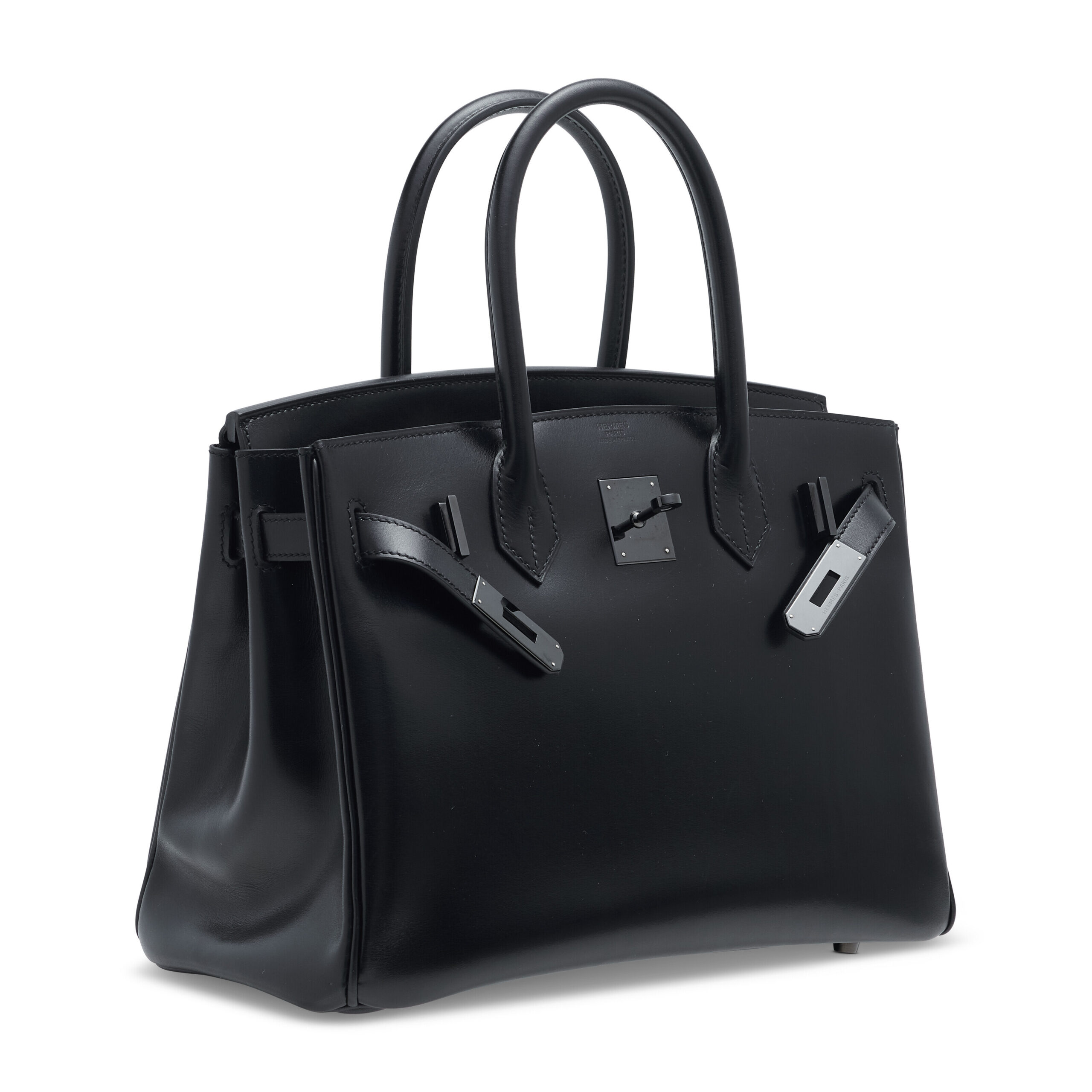 A LIMITED EDITION CALF BOX LEATHER SO BLACK BIRKIN 30 WITH BLACK PVD HARDWARE 6 A LIMITED EDITION CALF BOX LEATHER SO BLACK BIRKIN 30 WITH BLACK PVD HARDWARE - Image 6