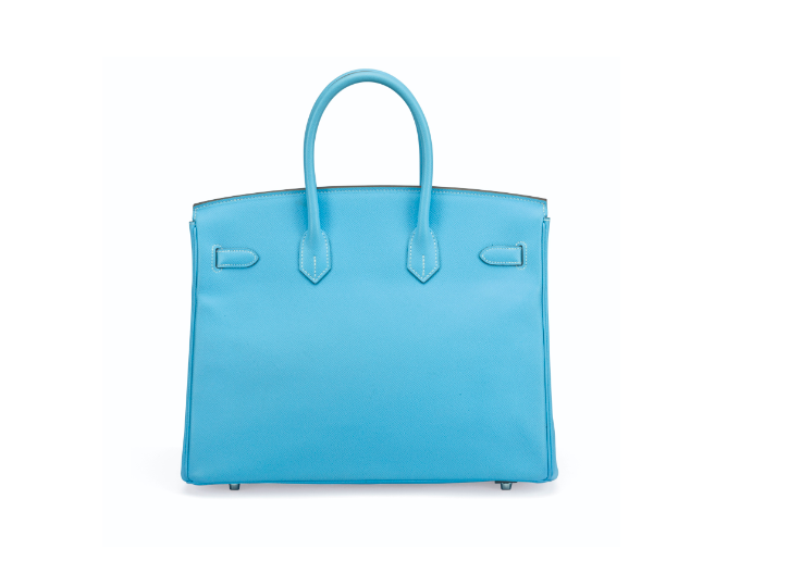 A LIMITED EDITION CANDY COLLECTION 35CM CELESTE & MYKONOS EPSOM LEATHER BIRKIN BAG WITH PALLADIUM HARDWARE 2 A LIMITED EDITION CANDY COLLECTION 35CM CELESTE & MYKONOS EPSOM LEATHER BIRKIN BAG WITH PALLADIUM HARDWARE - Image 2